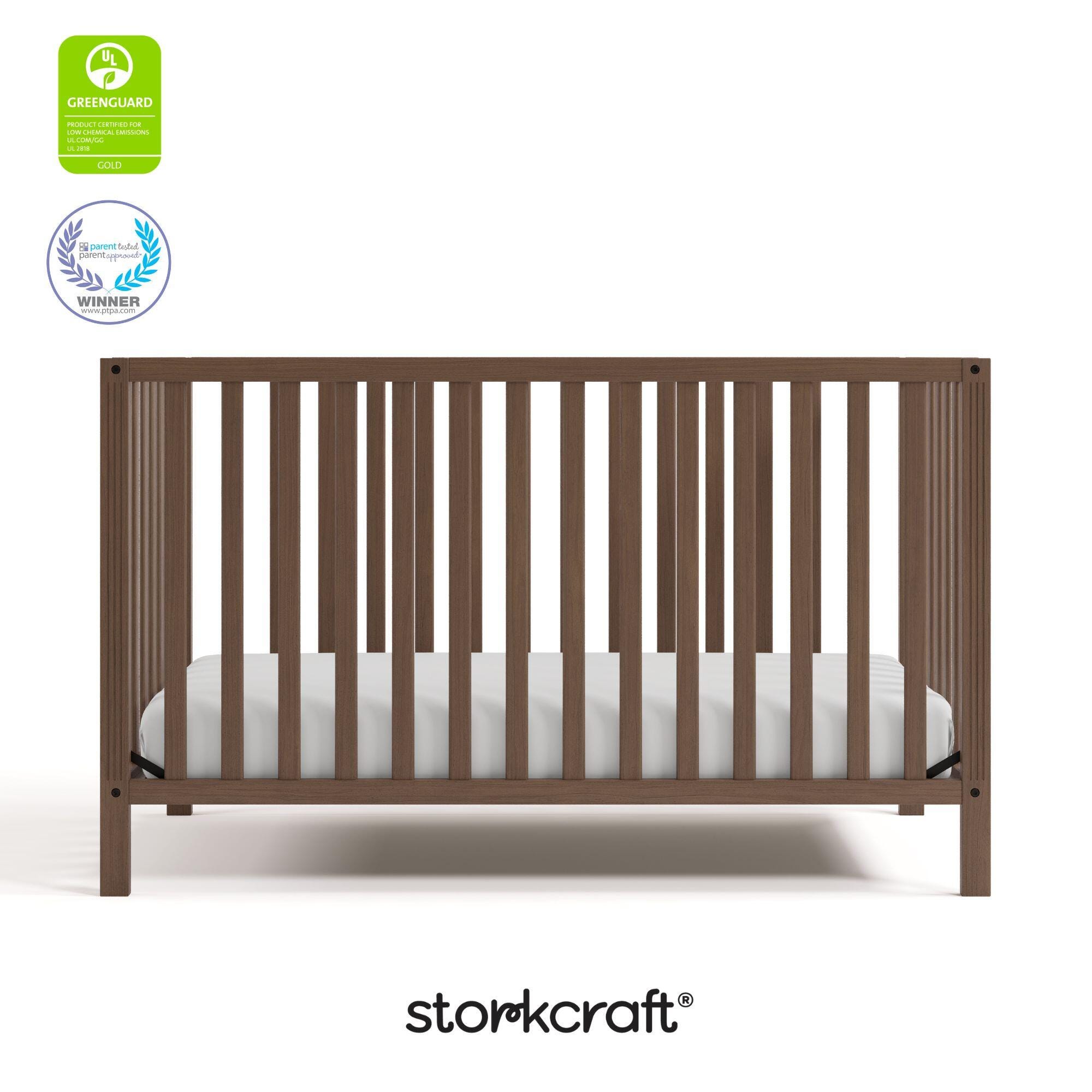 Storkcraft Morningside 5-in-1 Convertible Crib, Hazelnut, large