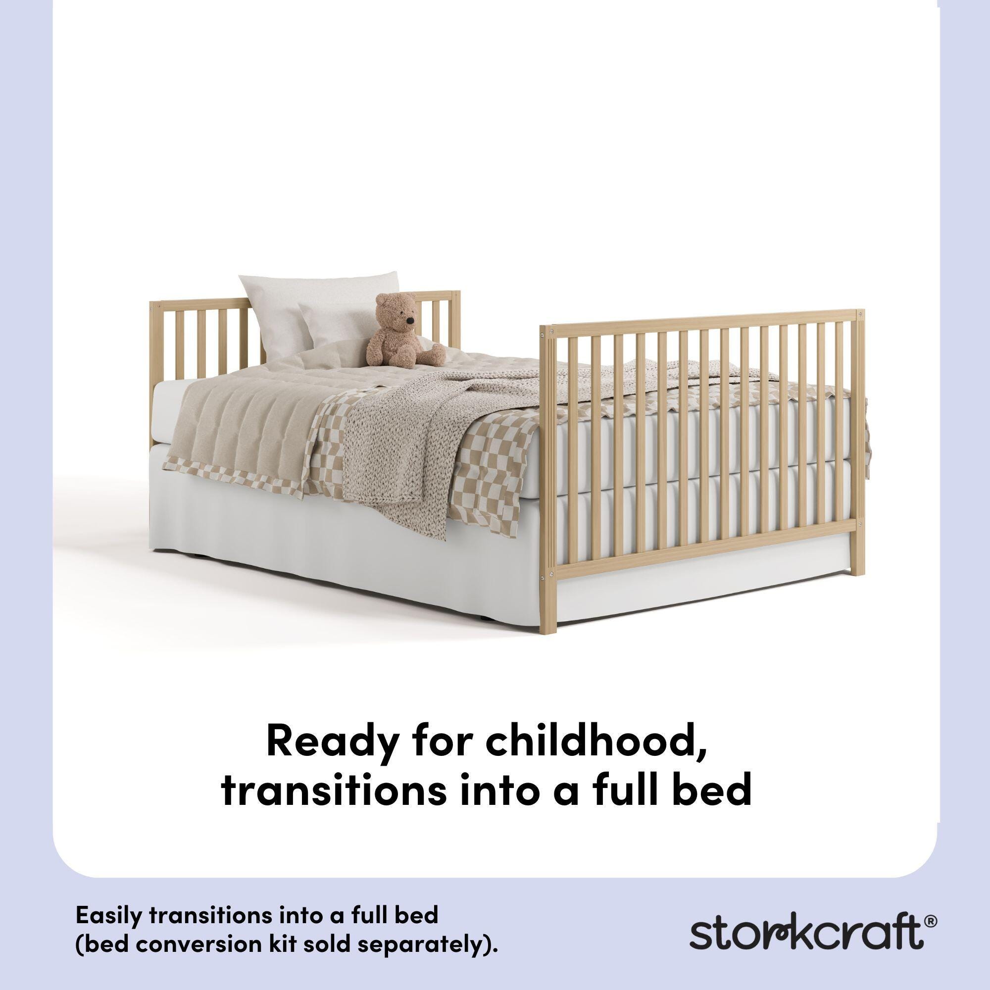 Storkcraft Morningside 5-in-1 Convertible Crib, Driftwood, large
