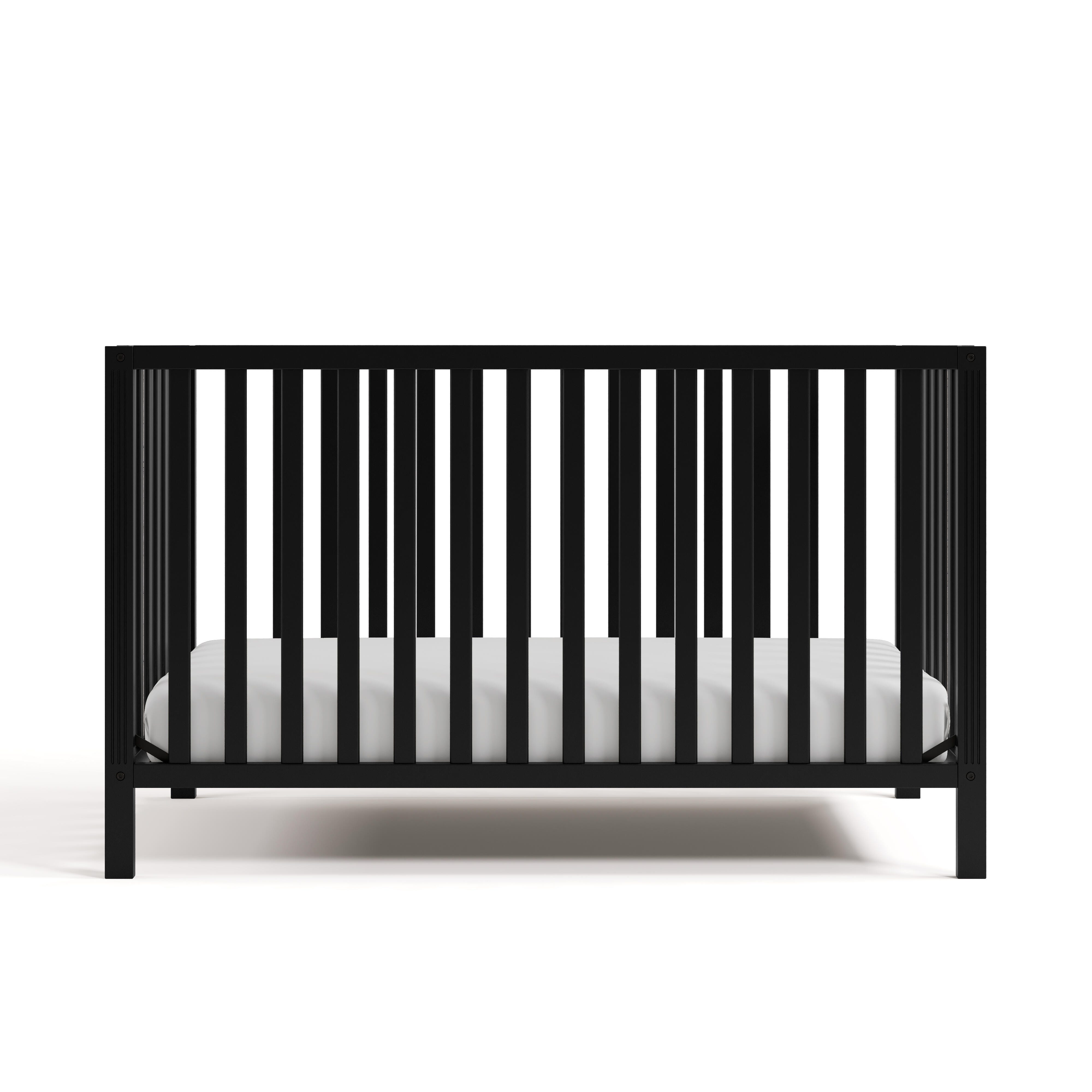 Storkcraft Morningside 5-in-1 Convertible Crib, Black, large