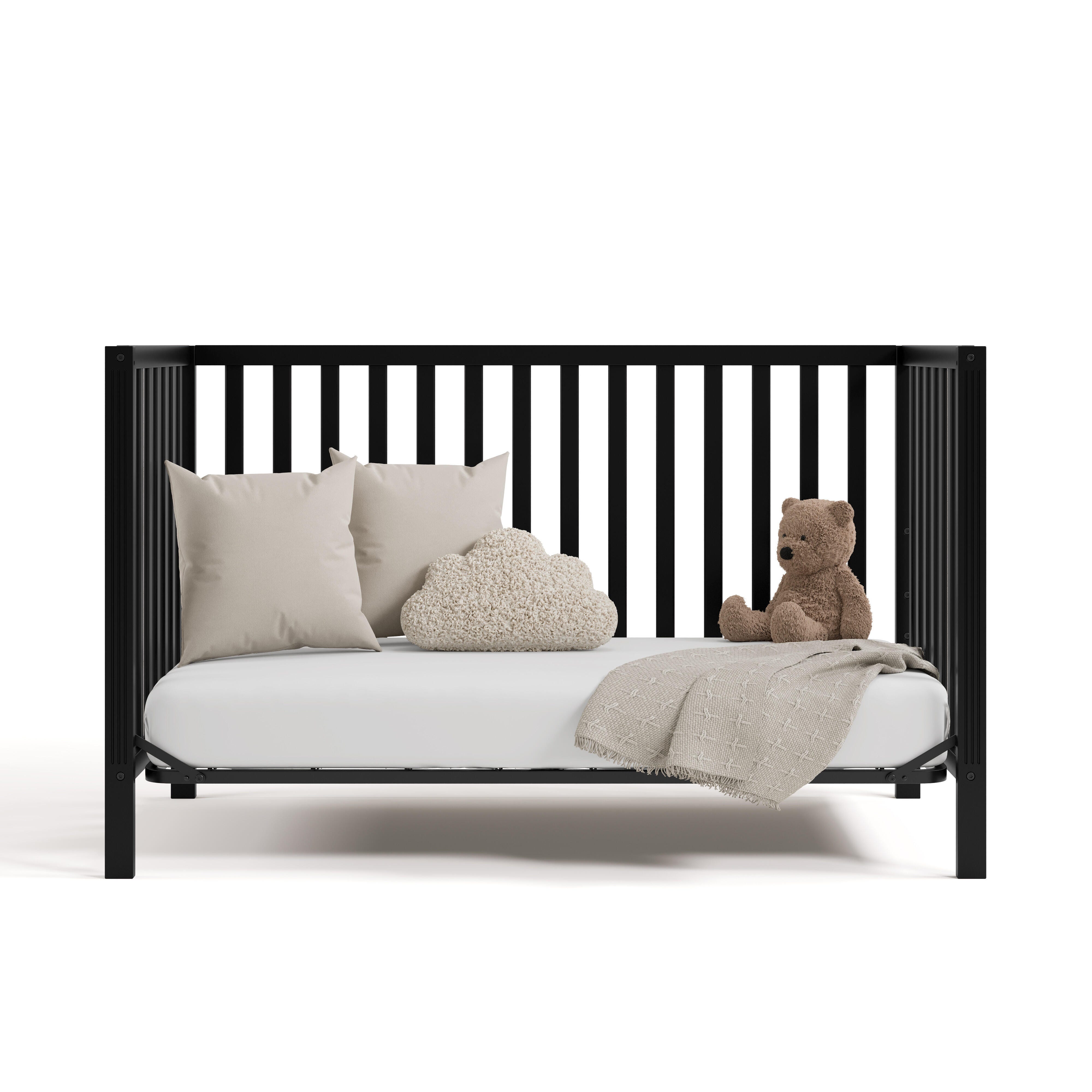 Storkcraft Morningside 5-in-1 Convertible Crib, Black, large