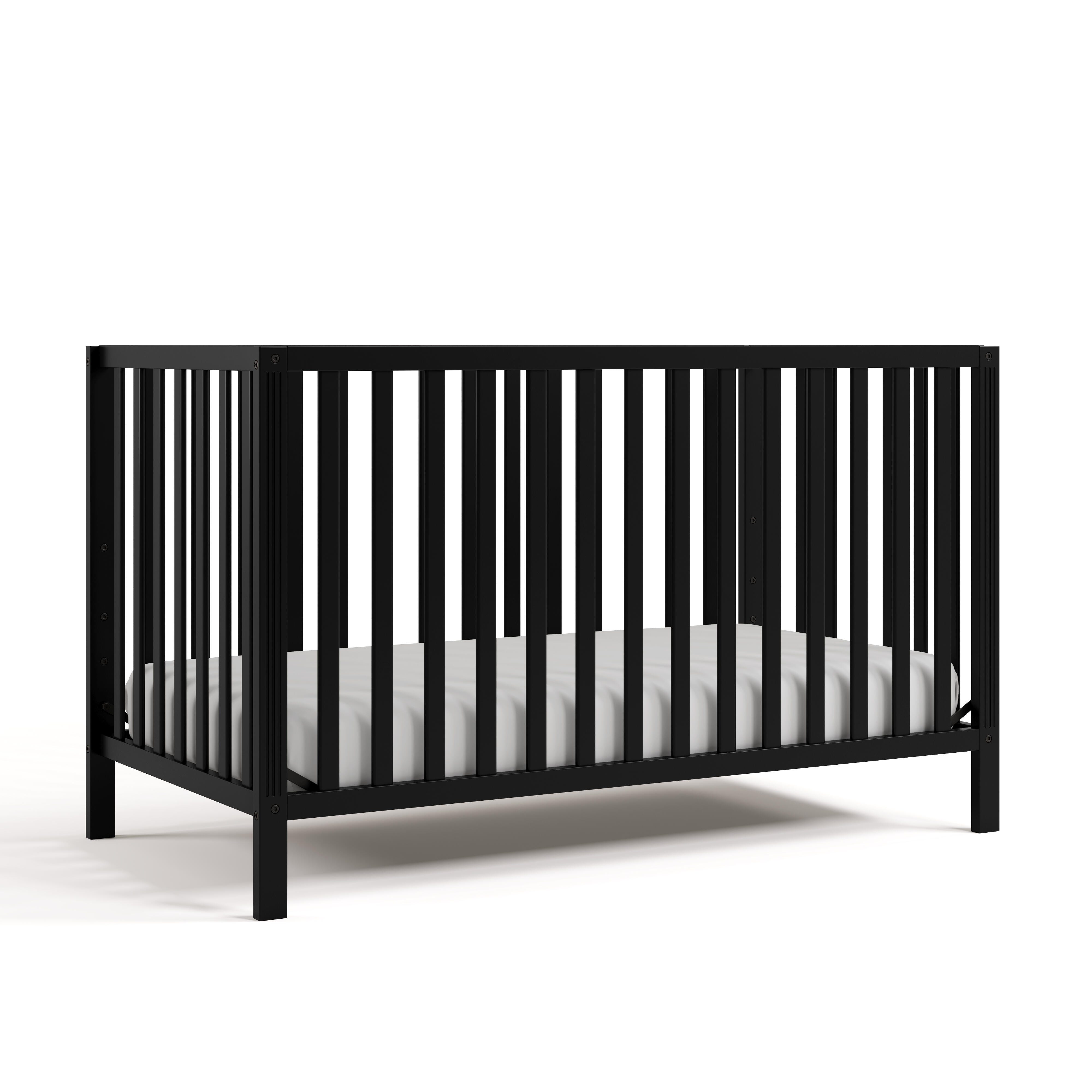 Storkcraft Morningside 5-in-1 Convertible Crib, Black, large