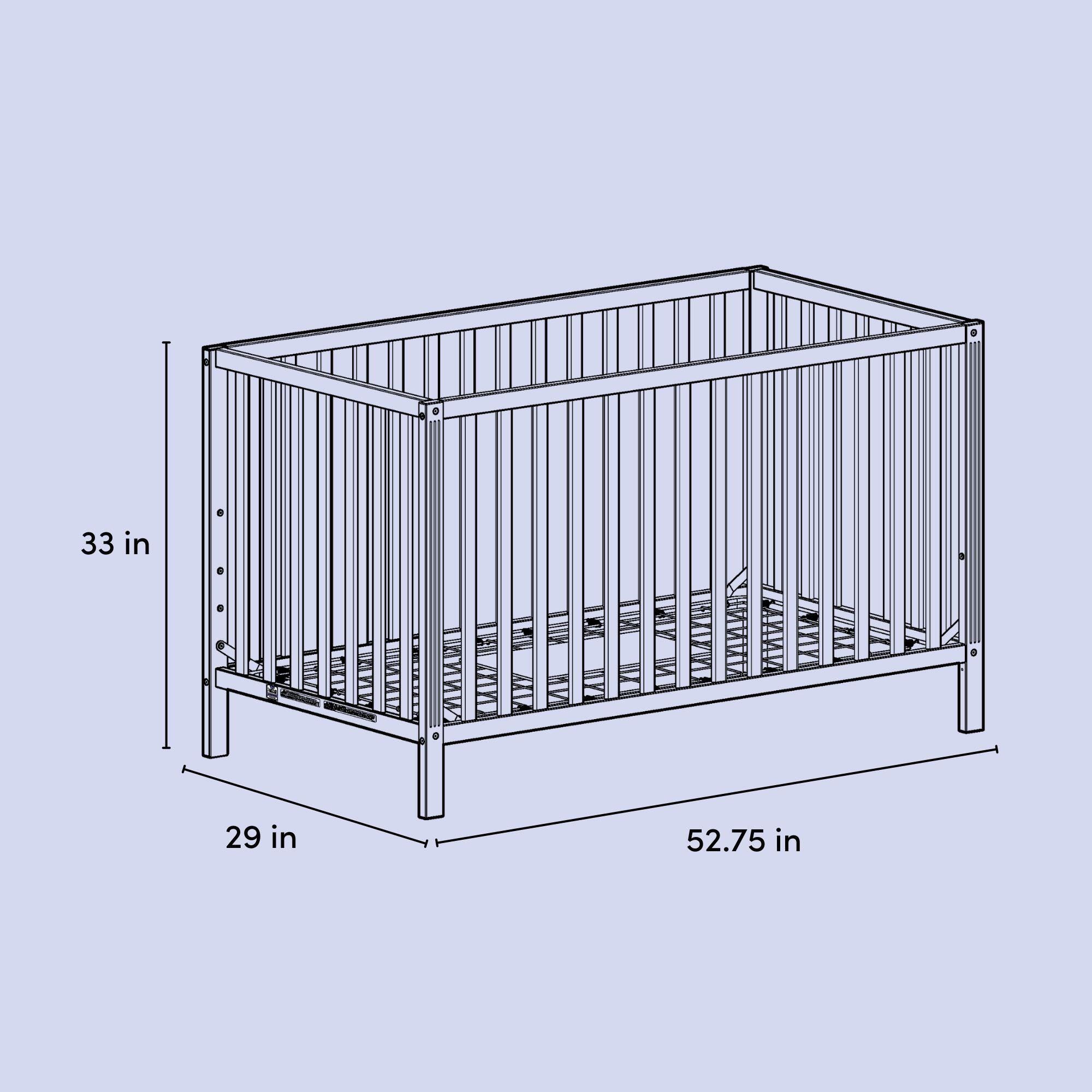 Storkcraft Morningside 5-in-1 Convertible Crib, Frosted Oat, large