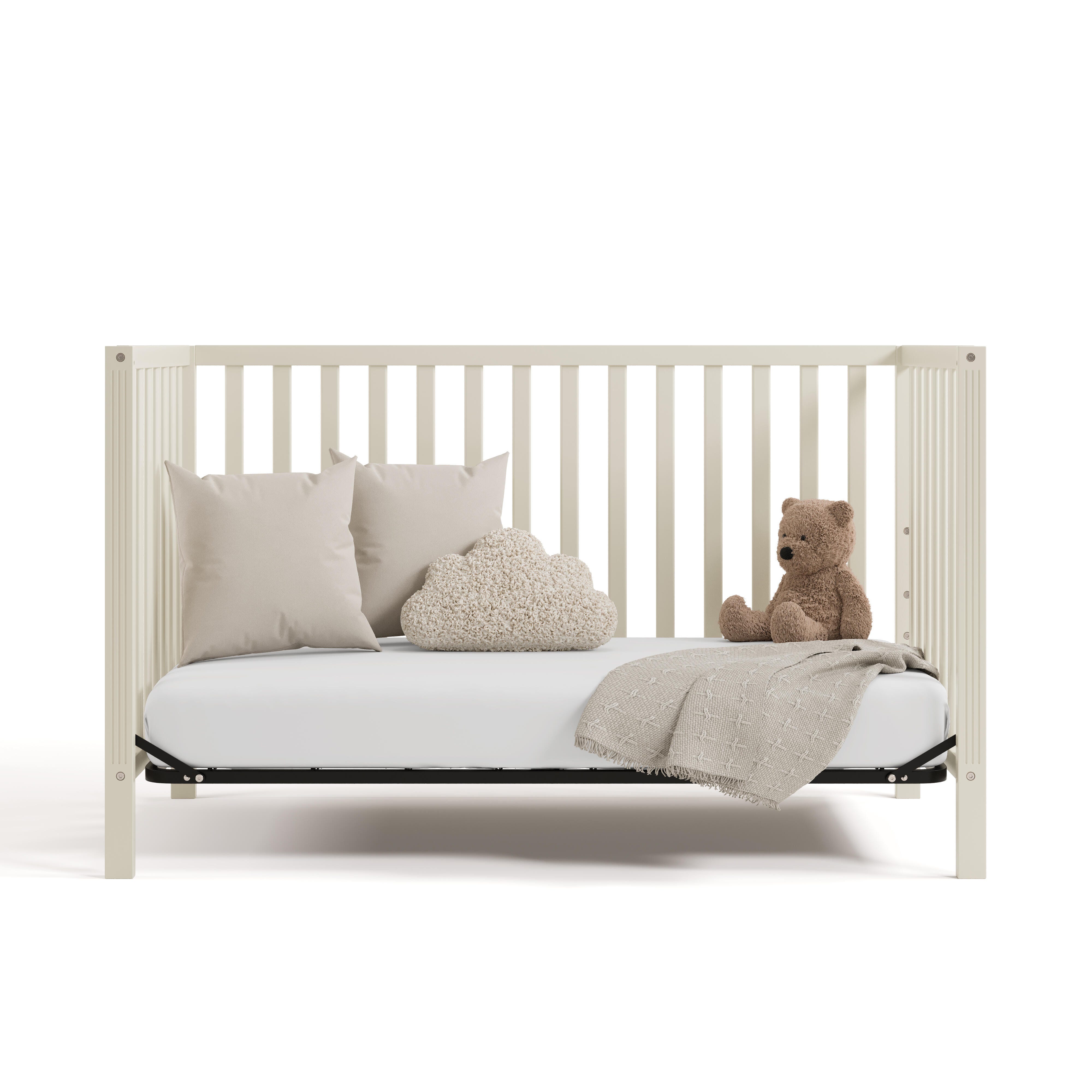 Storkcraft Morningside 5-in-1 Convertible Crib, Frosted Oat, large