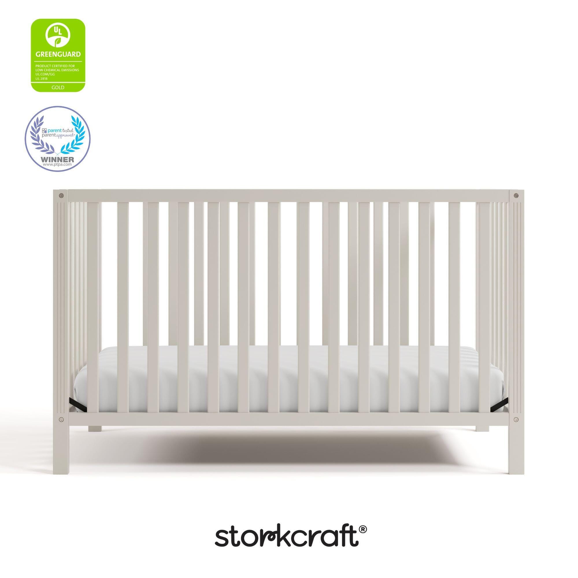 Storkcraft Morningside 5-in-1 Convertible Crib, Frosted Oat, large