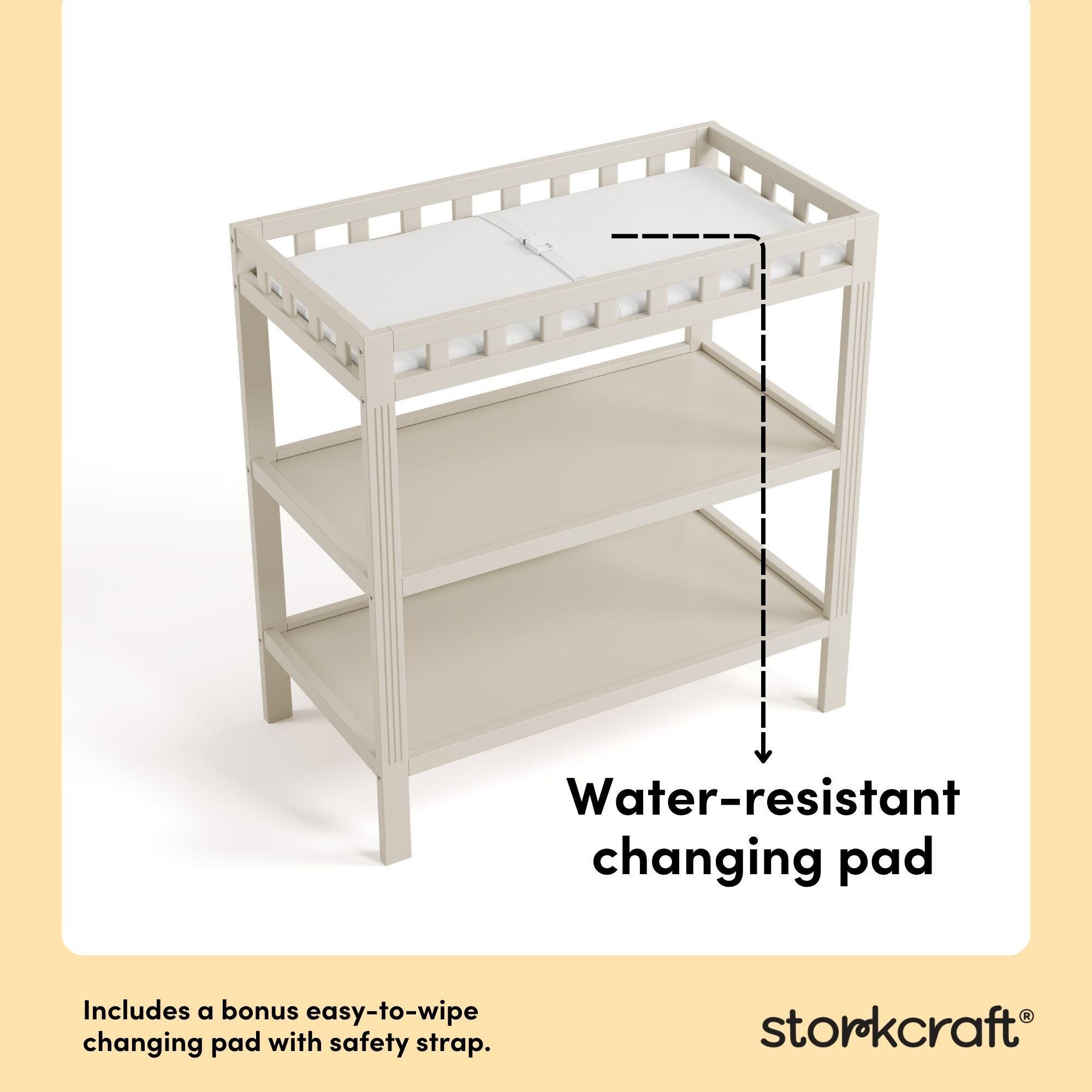 Storkcraft Morningside Changing Table, Frosted Oat, large