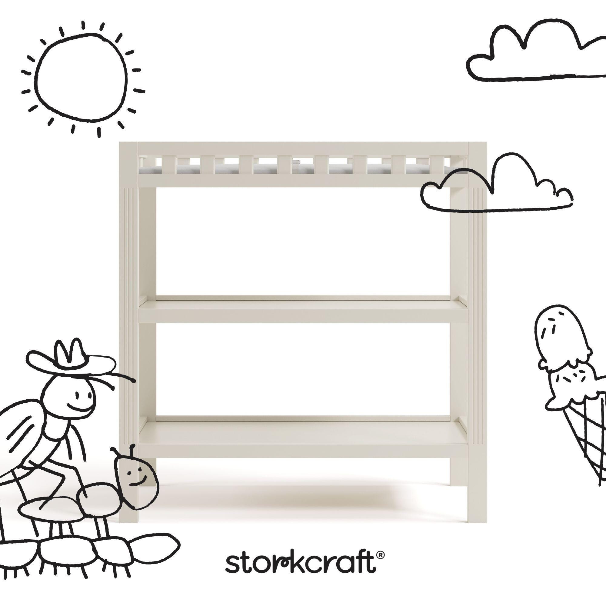 Storkcraft Morningside Changing Table, Frosted Oat, large