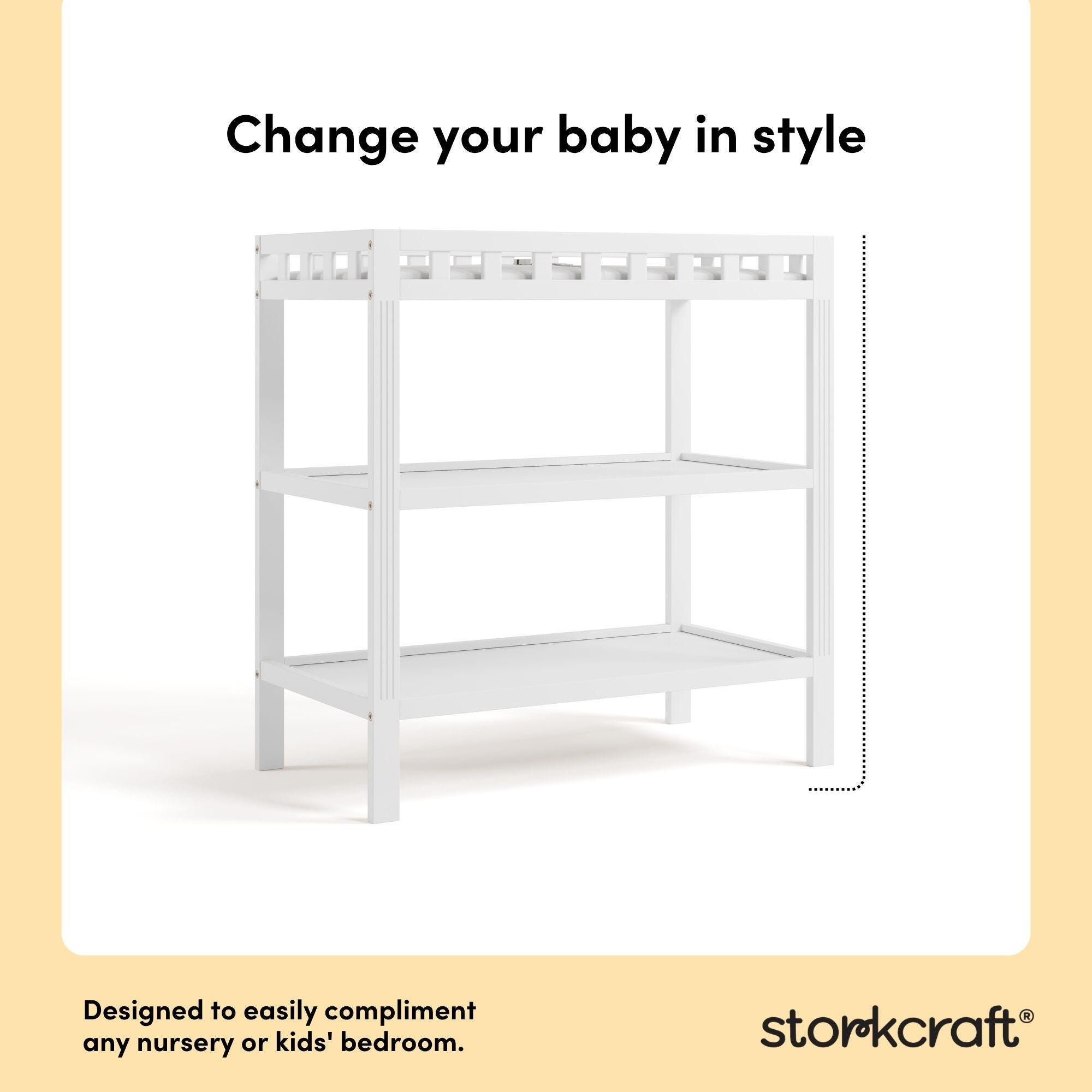 Storkcraft Morningside Changing Table, White, large