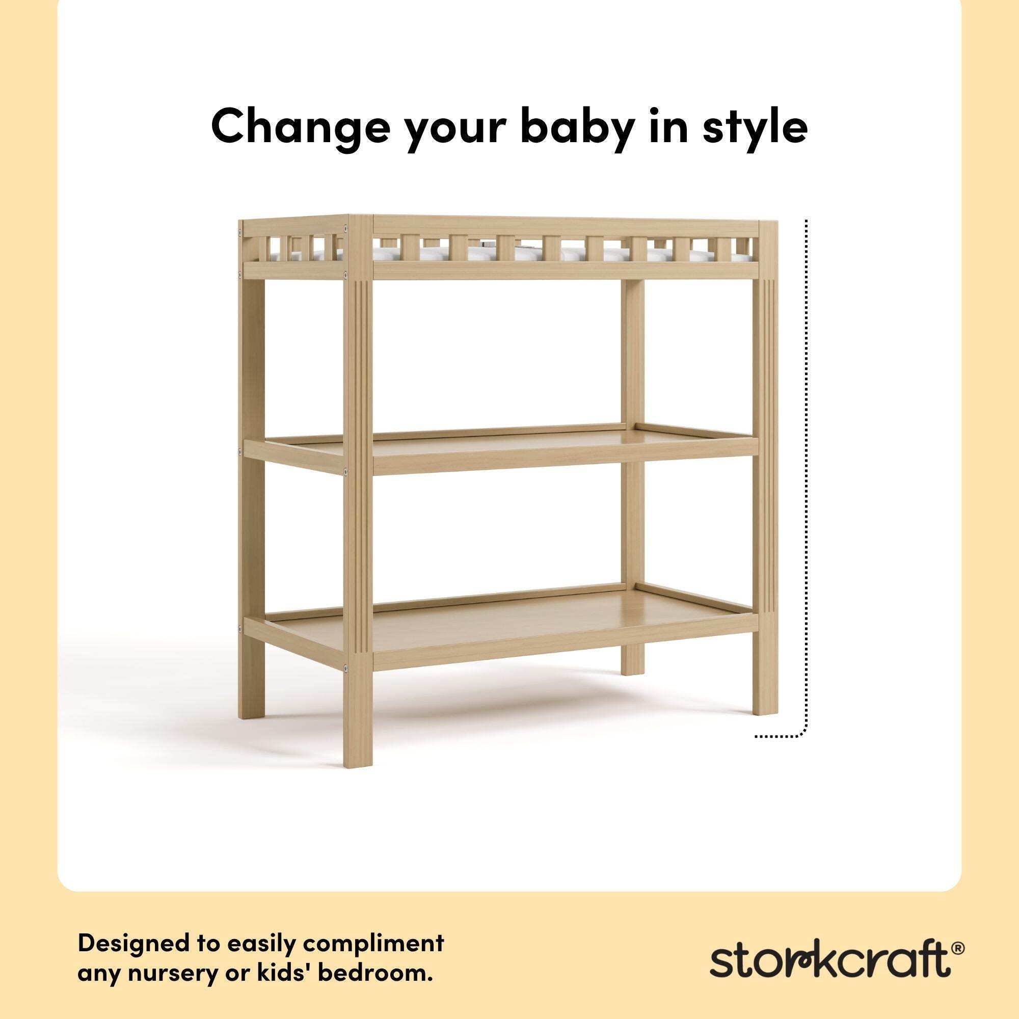 Storkcraft Morningside Changing Table, Driftwood, large