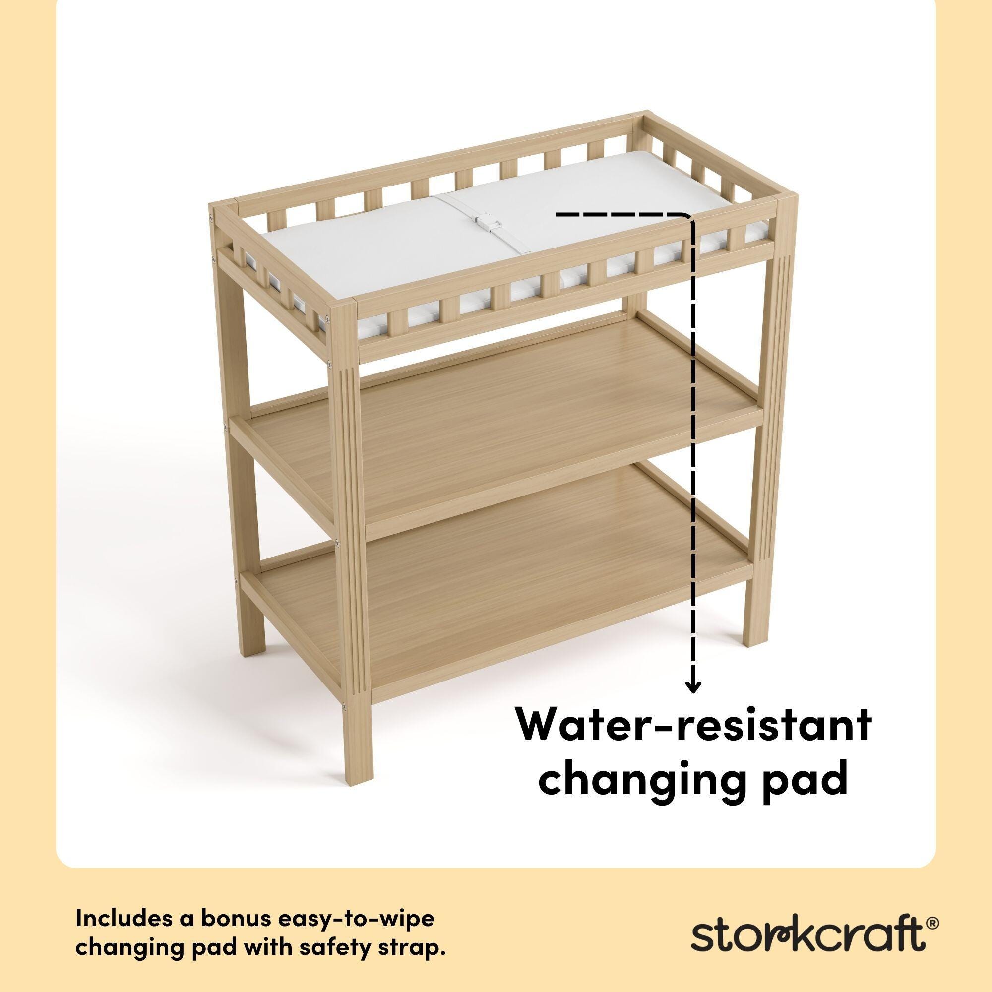 Storkcraft Morningside Changing Table, Driftwood, large