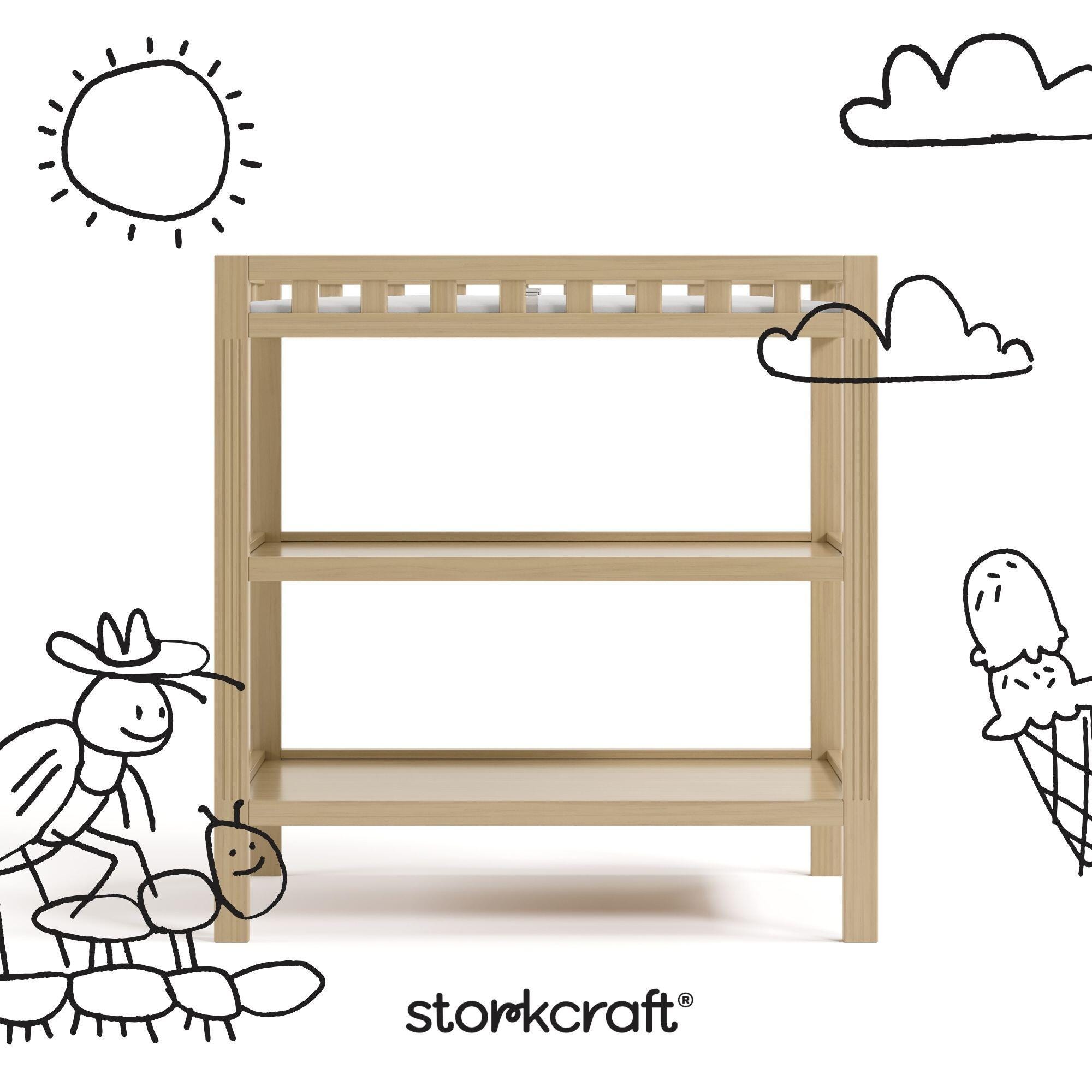 Storkcraft Morningside Changing Table, Driftwood, large