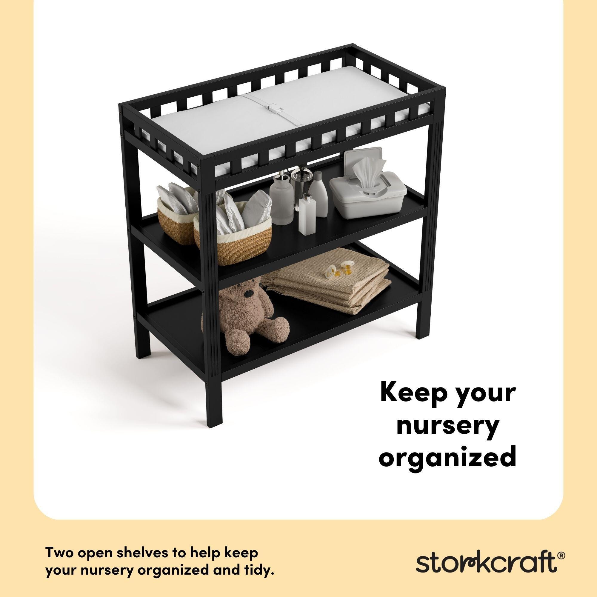 Storkcraft Morningside Changing Table, Black, large