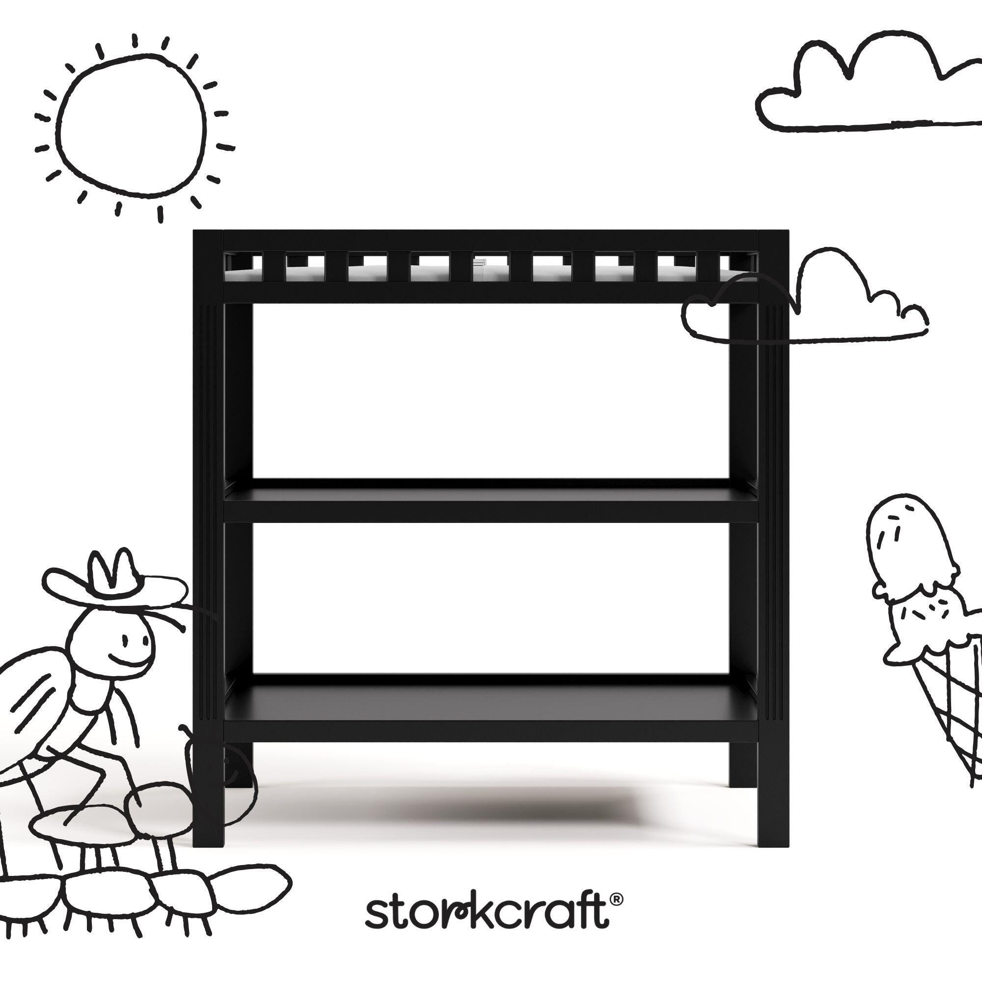 Storkcraft Morningside Changing Table, Black, large
