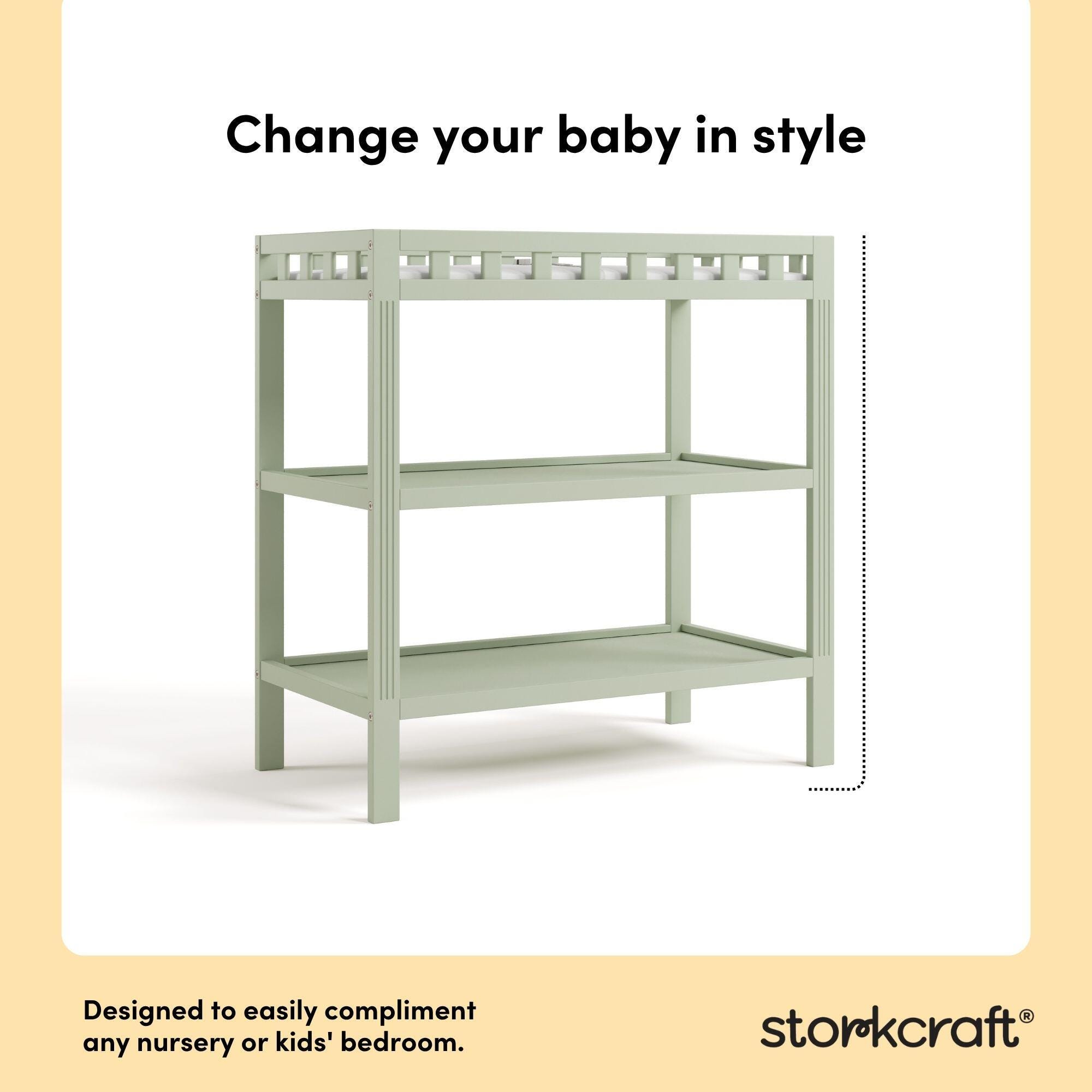 Storkcraft Morningside Changing Table, Sage, large