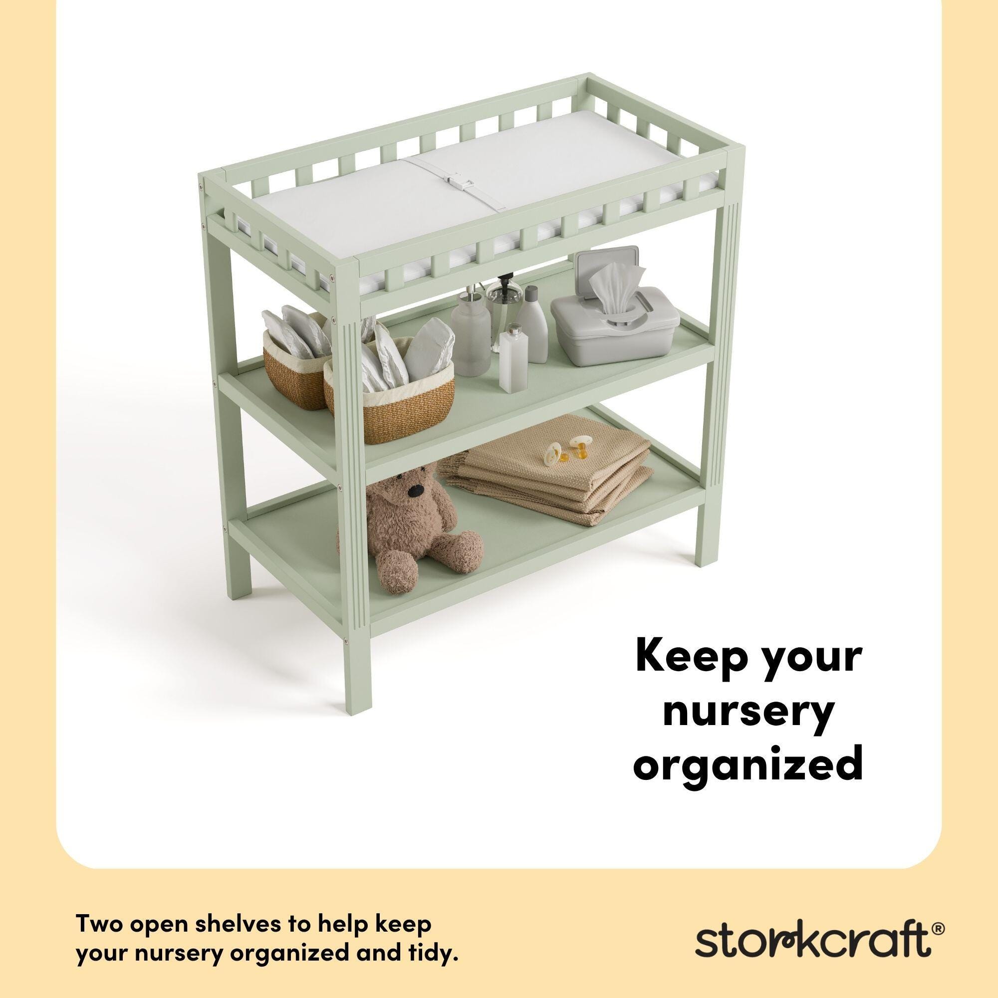 Storkcraft Morningside Changing Table, Sage, large