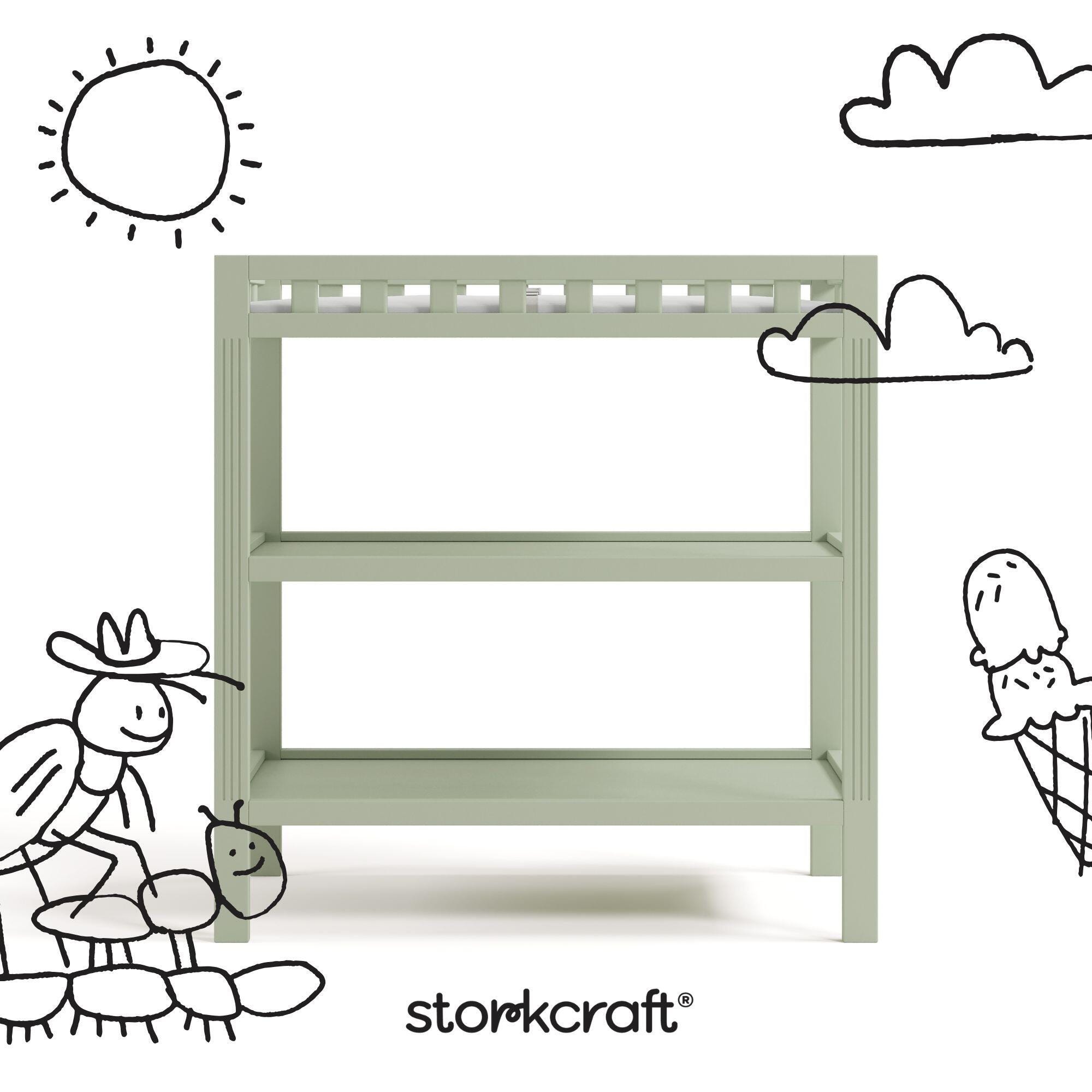 Storkcraft Morningside Changing Table, Sage, large
