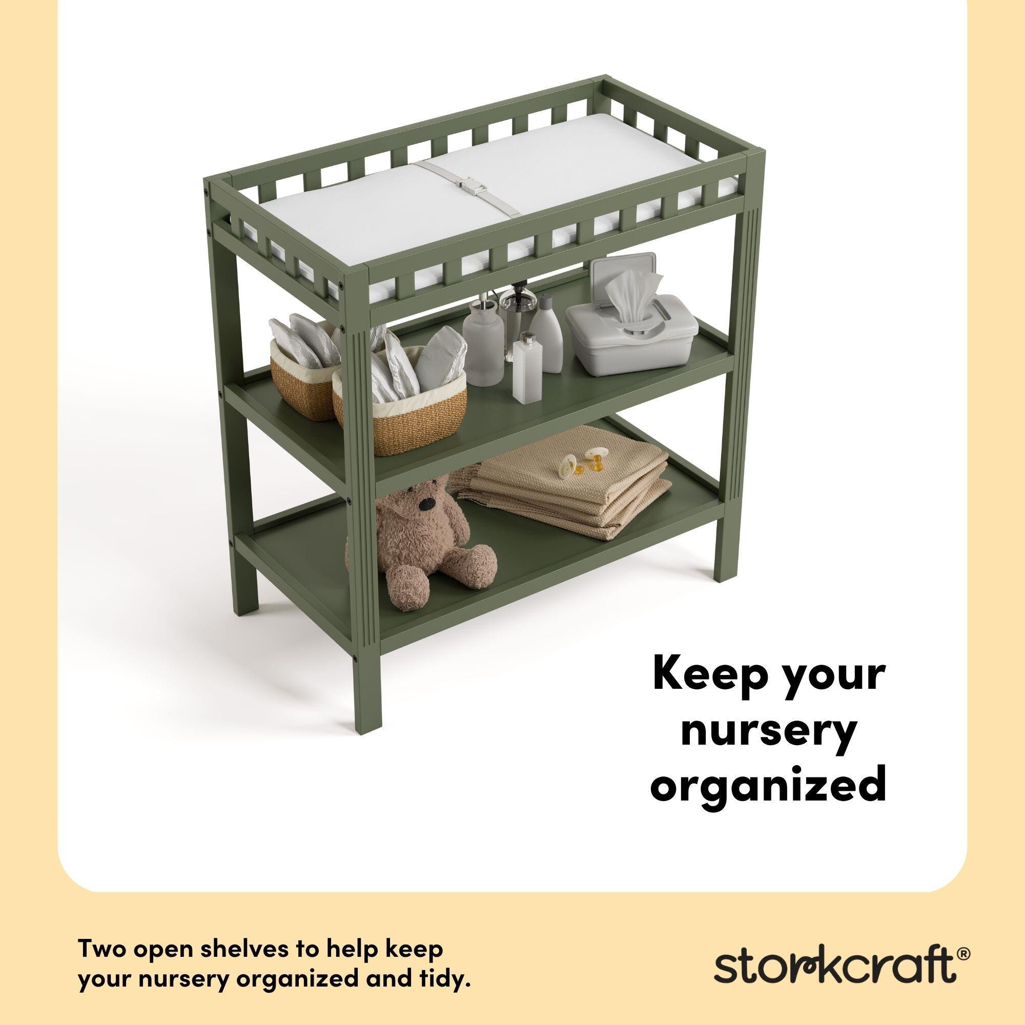Storkcraft Morningside Changing Table, Olive, large