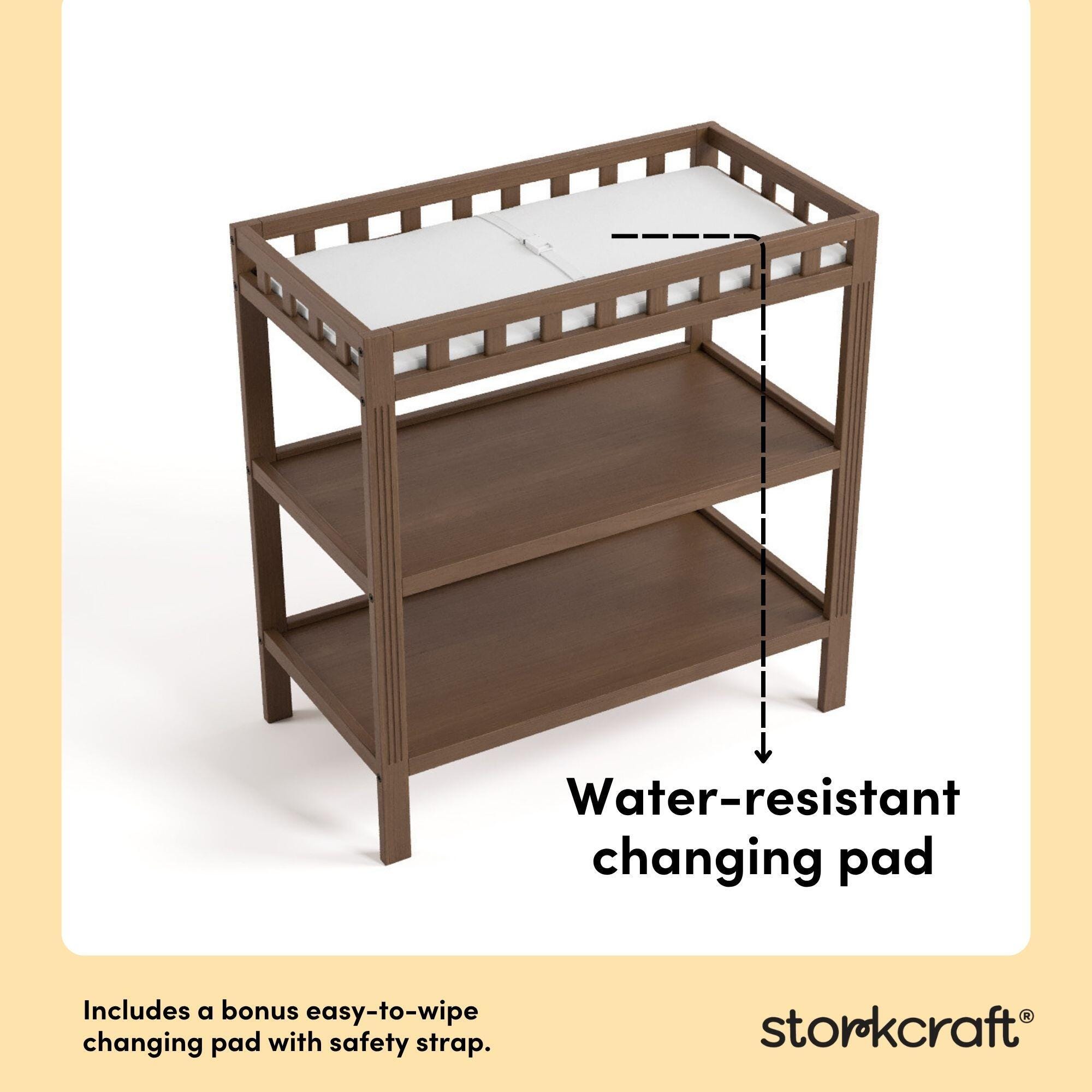 Storkcraft Morningside Changing Table, Hazelnut, large