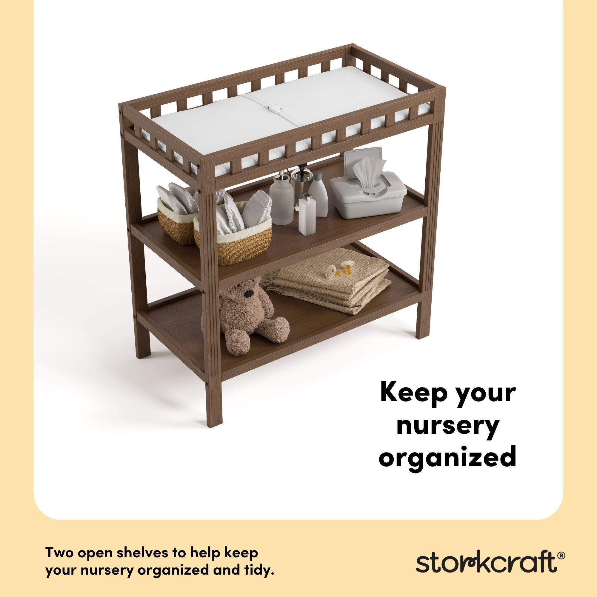 Storkcraft Morningside Changing Table, Hazelnut, large