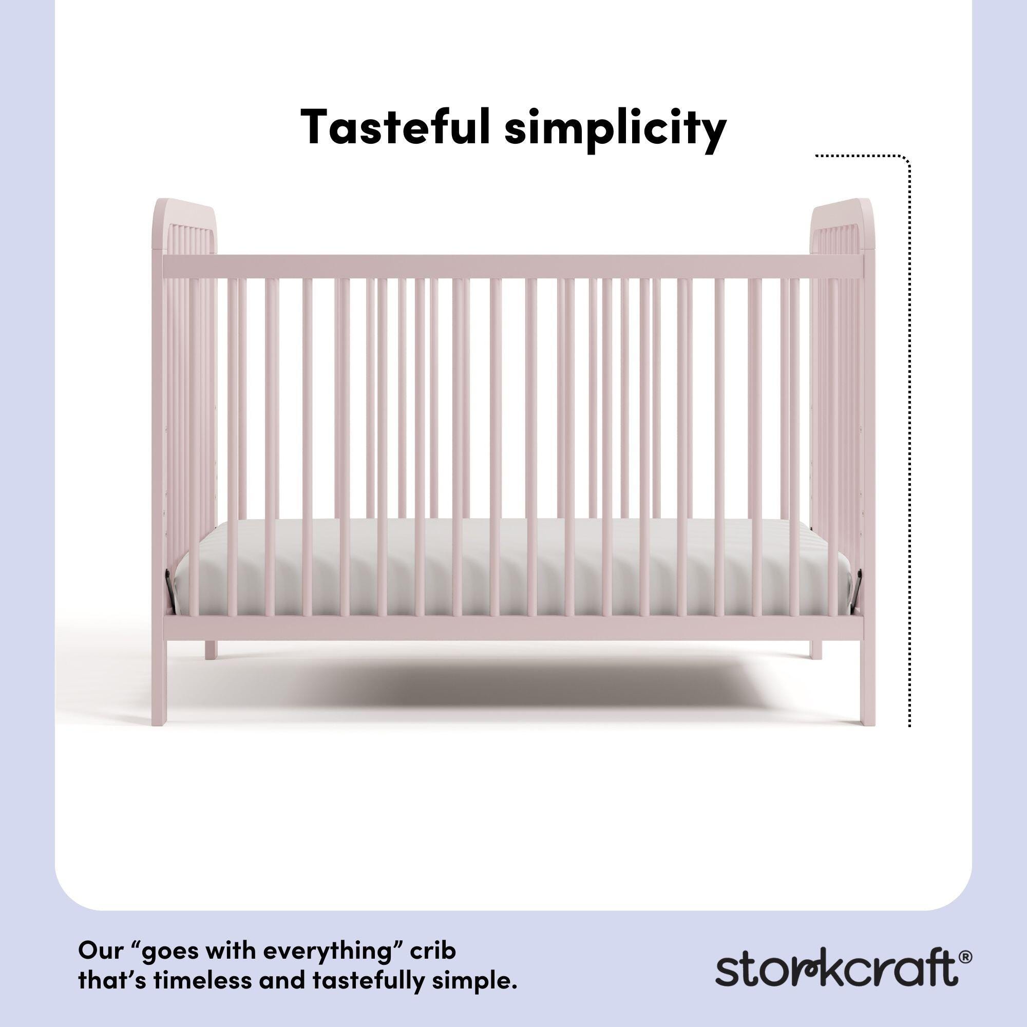 Storkcraft Pasadena 3-in-1 Convertible Crib, Blush, large