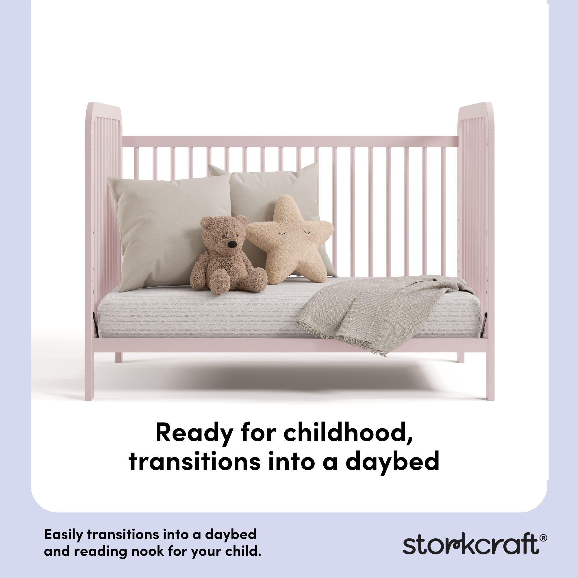 Storkcraft Pasadena 3-in-1 Convertible Crib, Blush, large