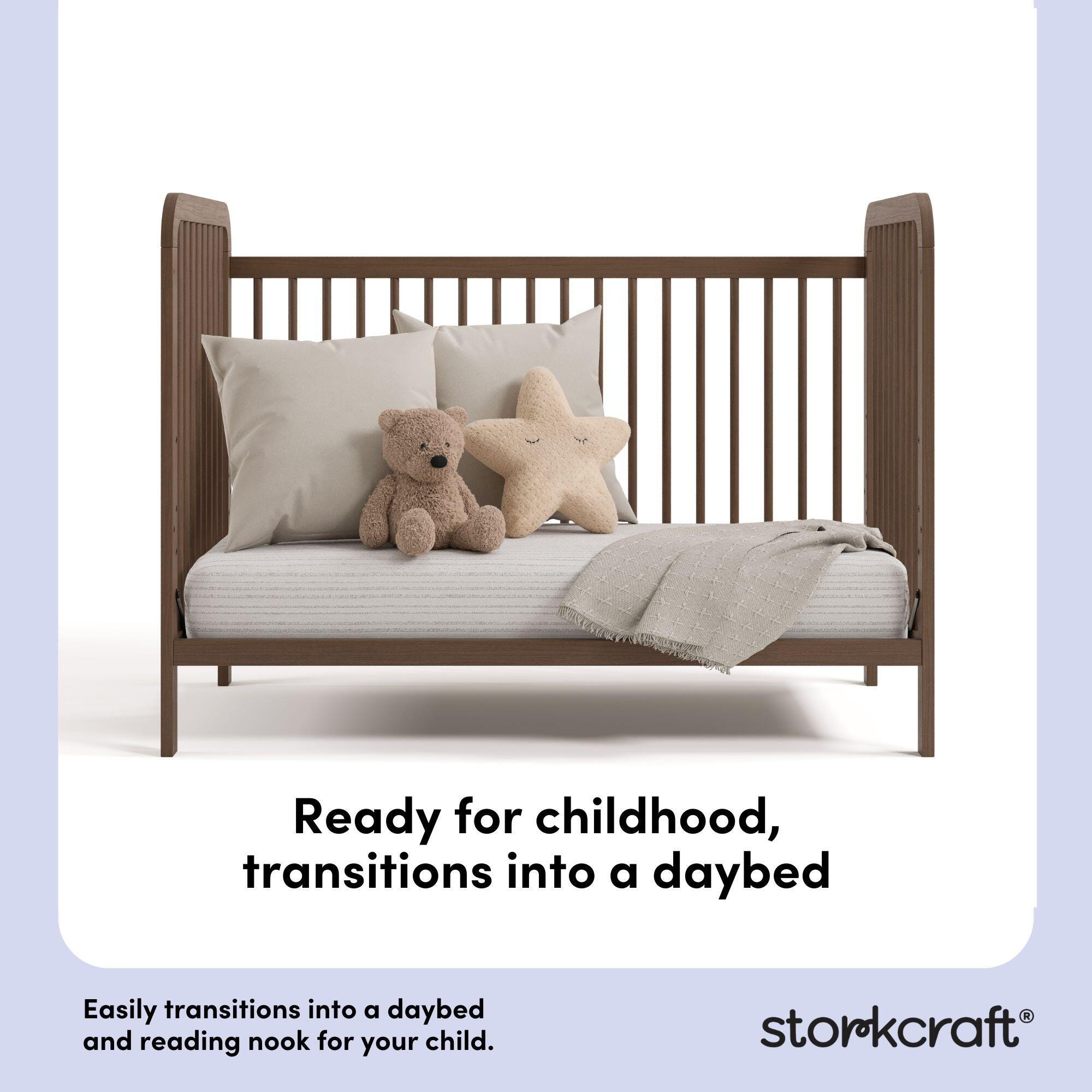 Storkcraft Pasadena 3-in-1 Convertible Crib, Hazelnut, large
