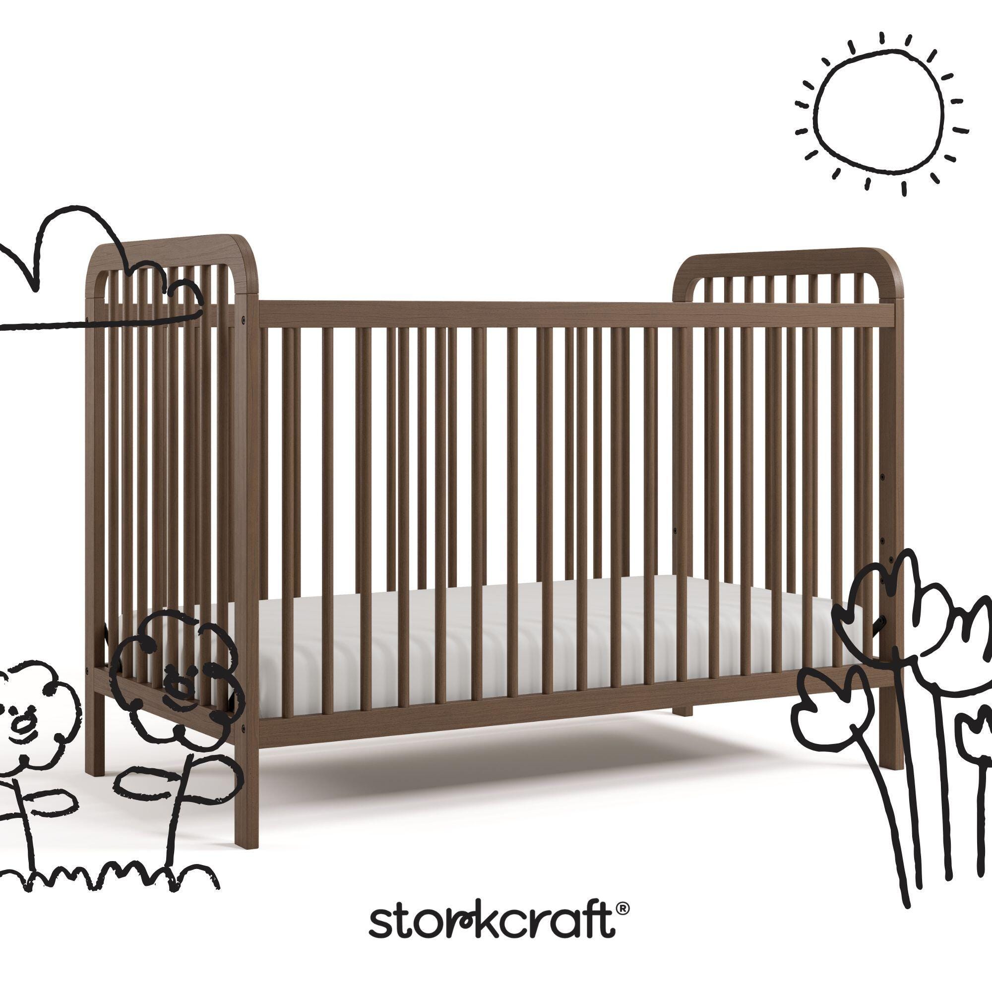 Storkcraft Pasadena 3-in-1 Convertible Crib, Hazelnut, large