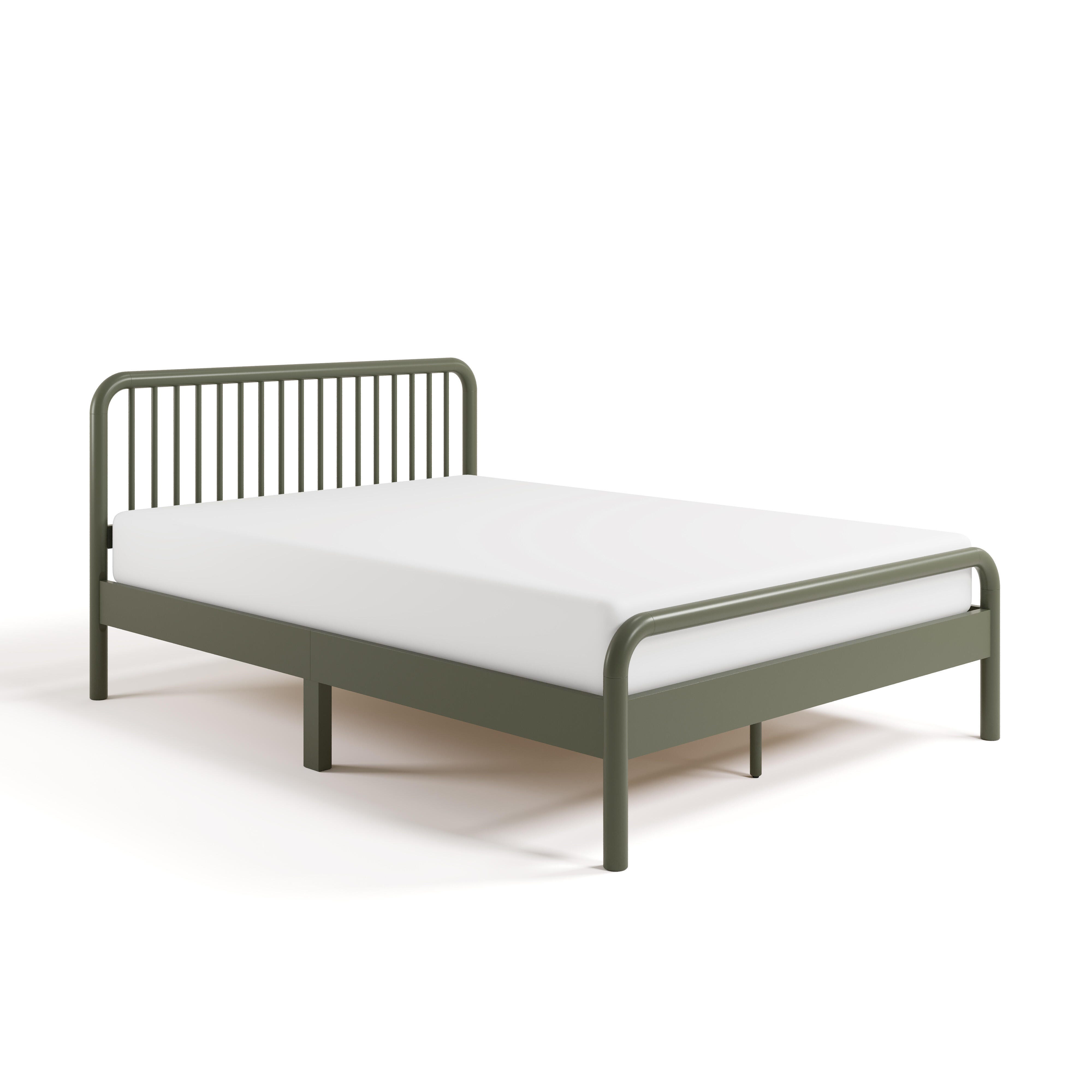 Storkcraft Porto Full Open Frame Bed, Olive, large