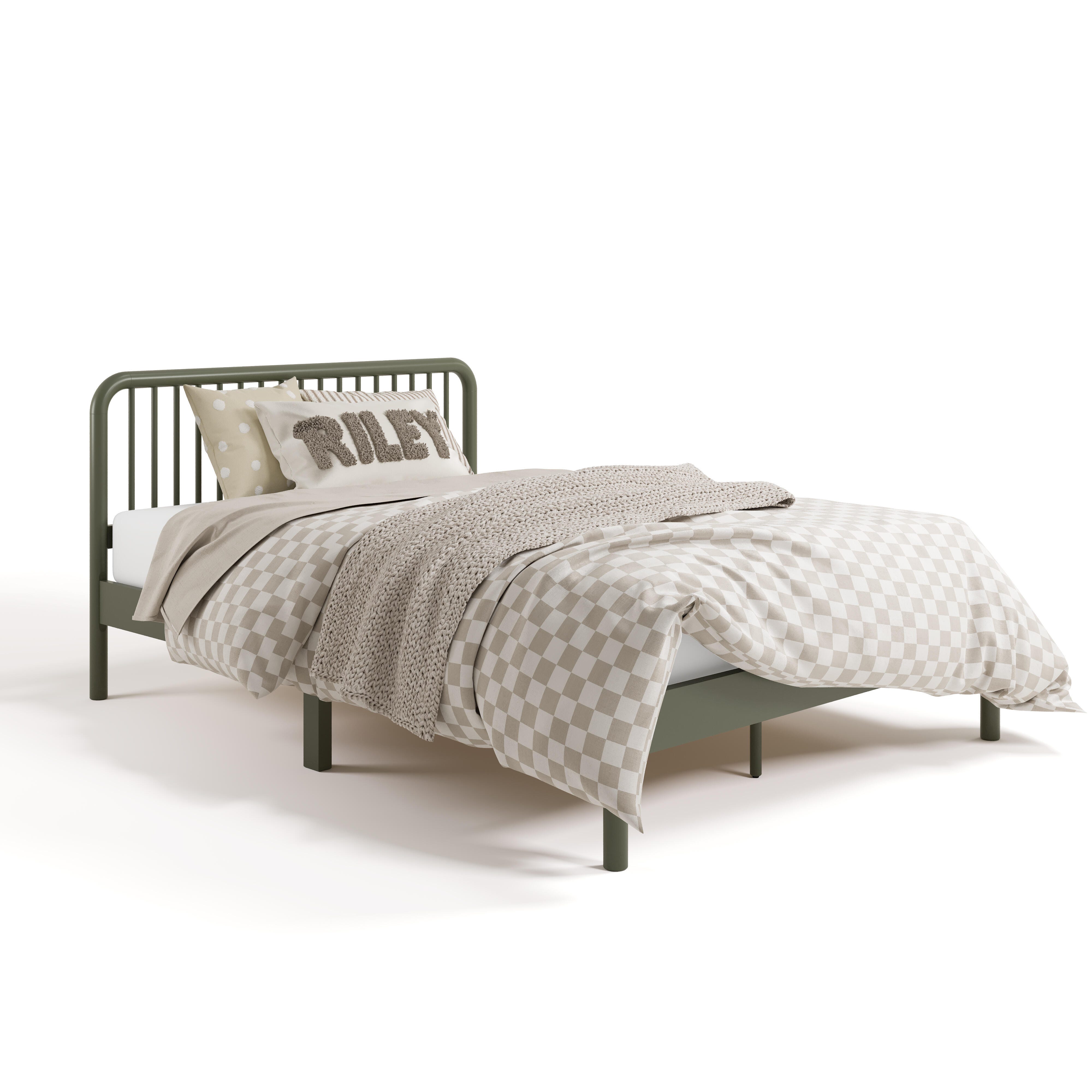 Storkcraft Porto Full Open Frame Bed, Olive, large
