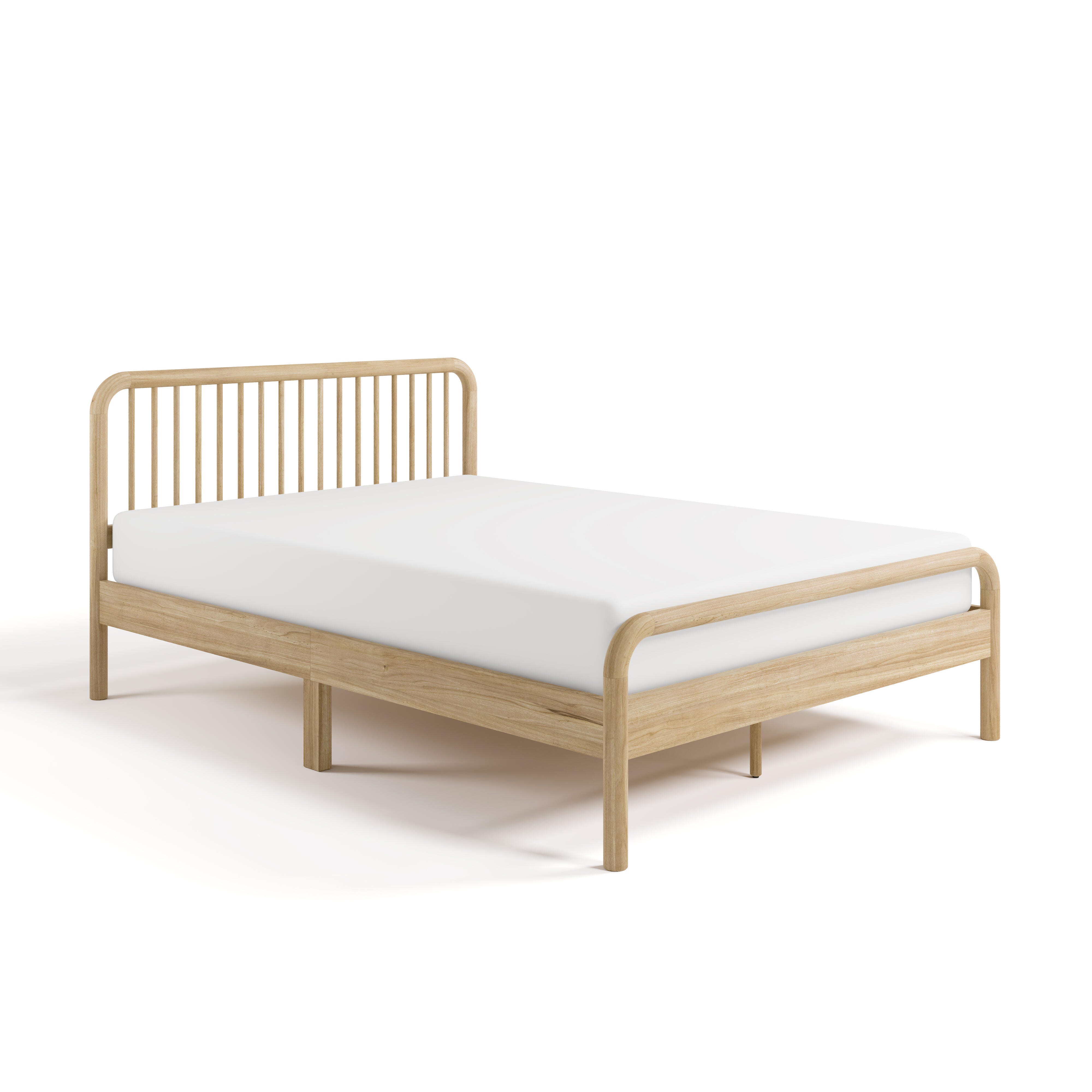 Storkcraft Porto Full Open Frame Bed, Natural, large