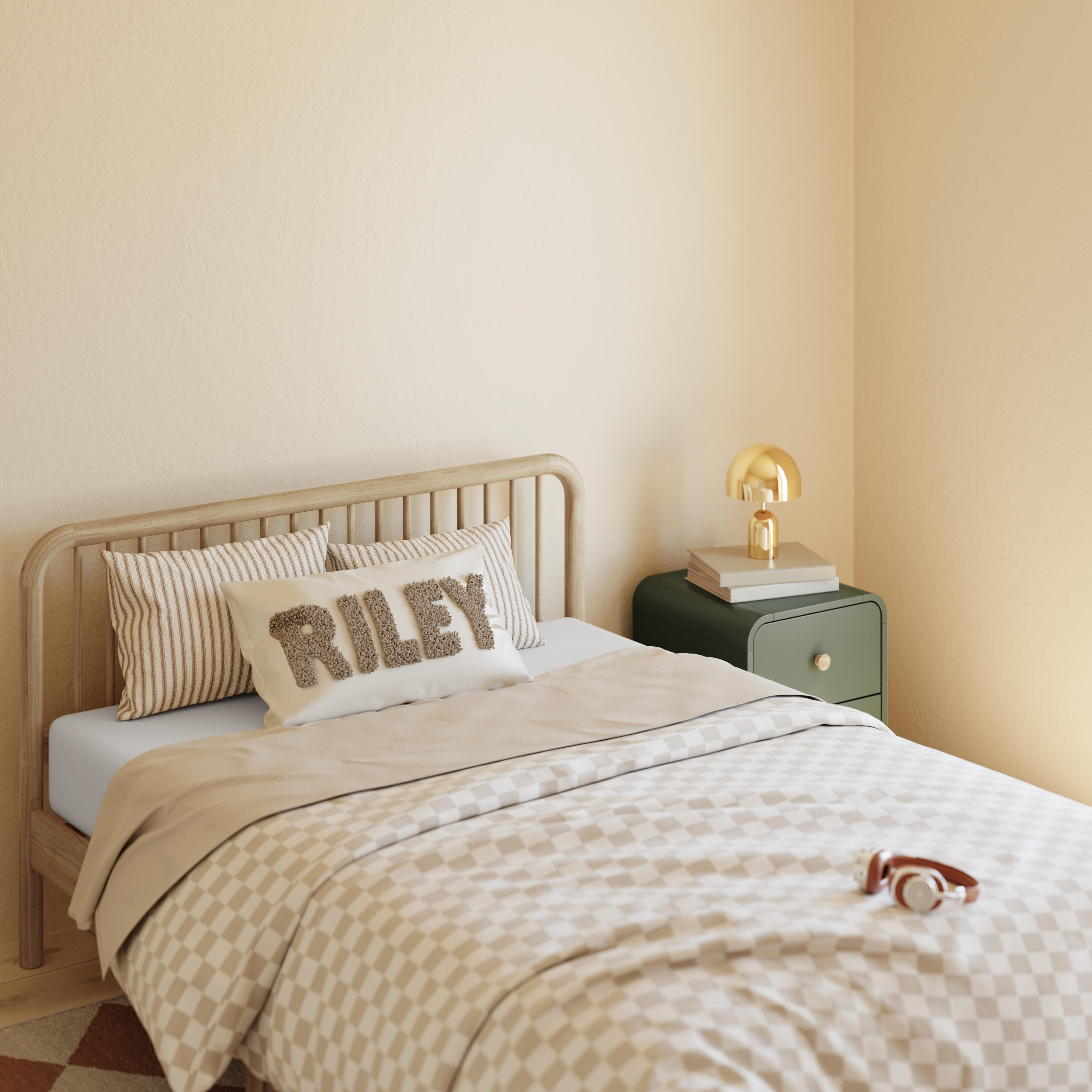 Storkcraft Porto Full Open Frame Bed, Natural, large