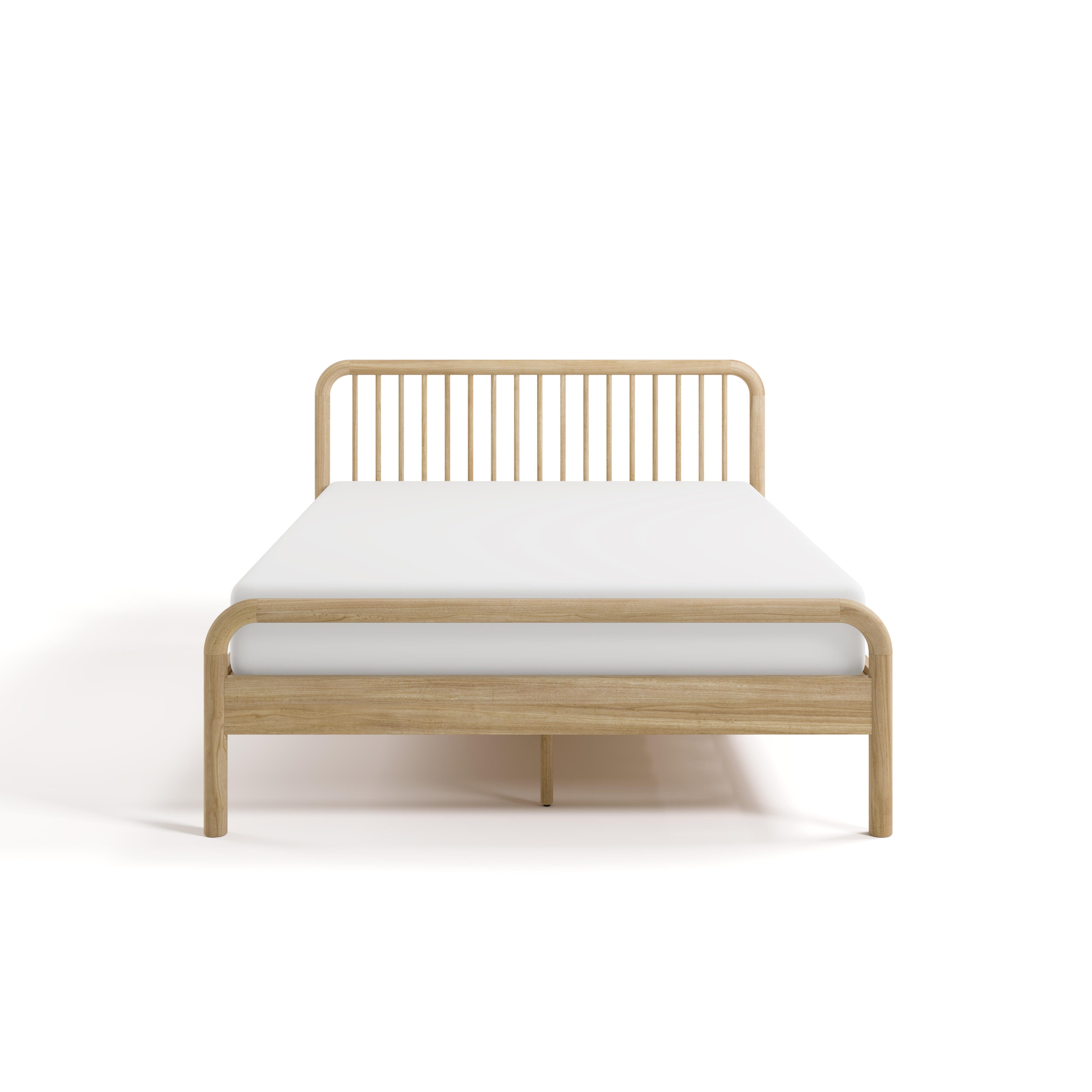 Storkcraft Porto Full Open Frame Bed, Natural, large