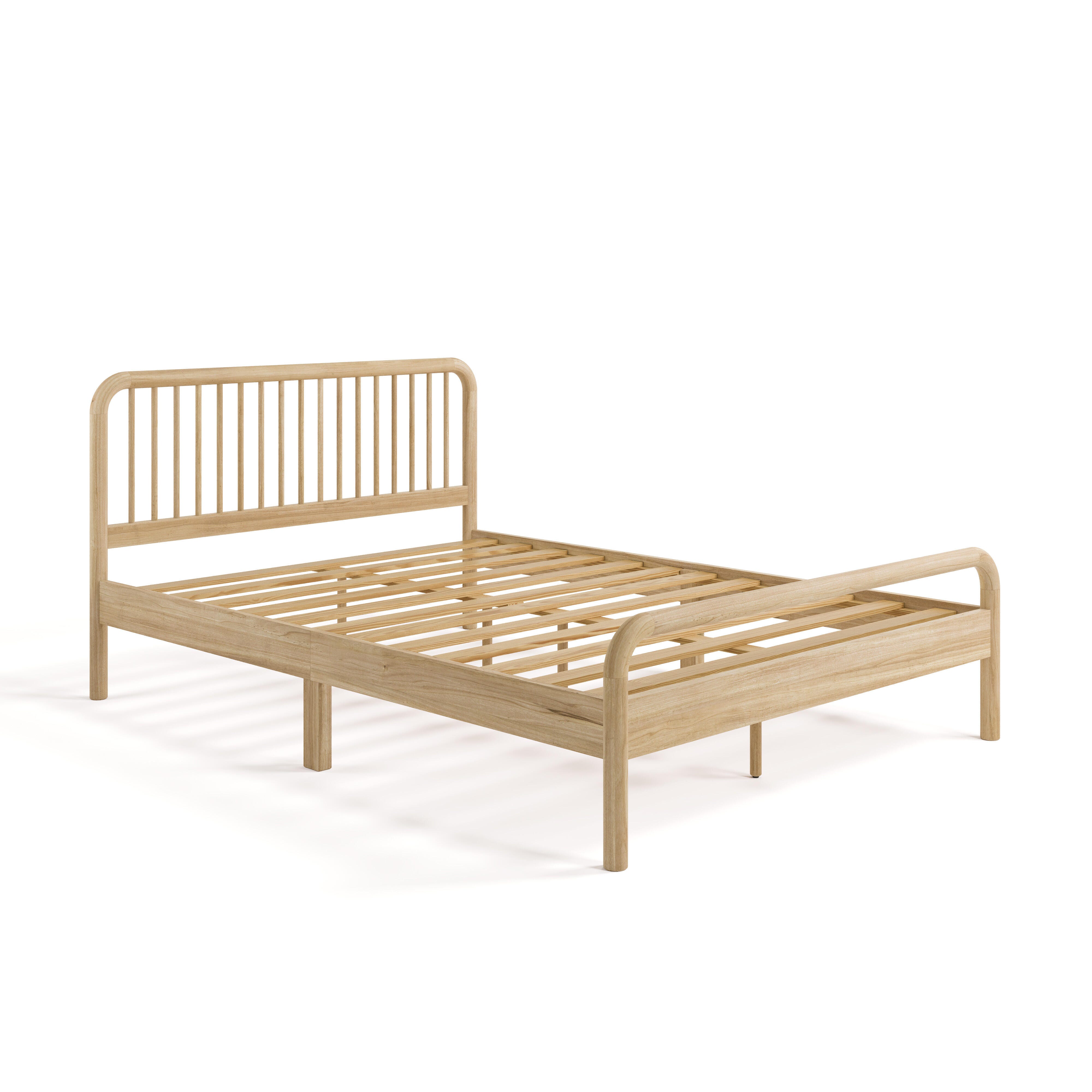 Storkcraft Porto Full Open Frame Bed, Natural, large