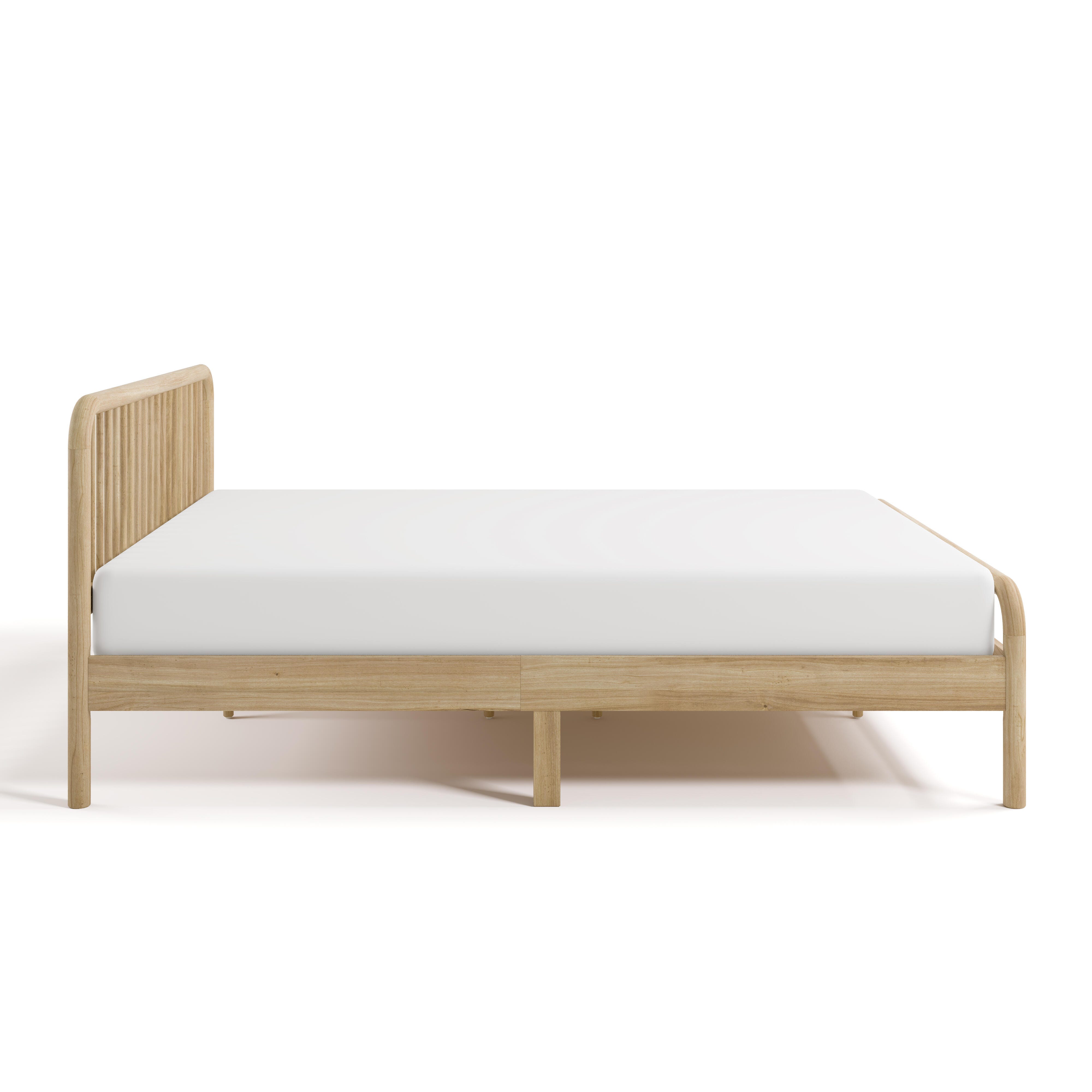 Storkcraft Porto Queen Open Frame Bed, Natural, large