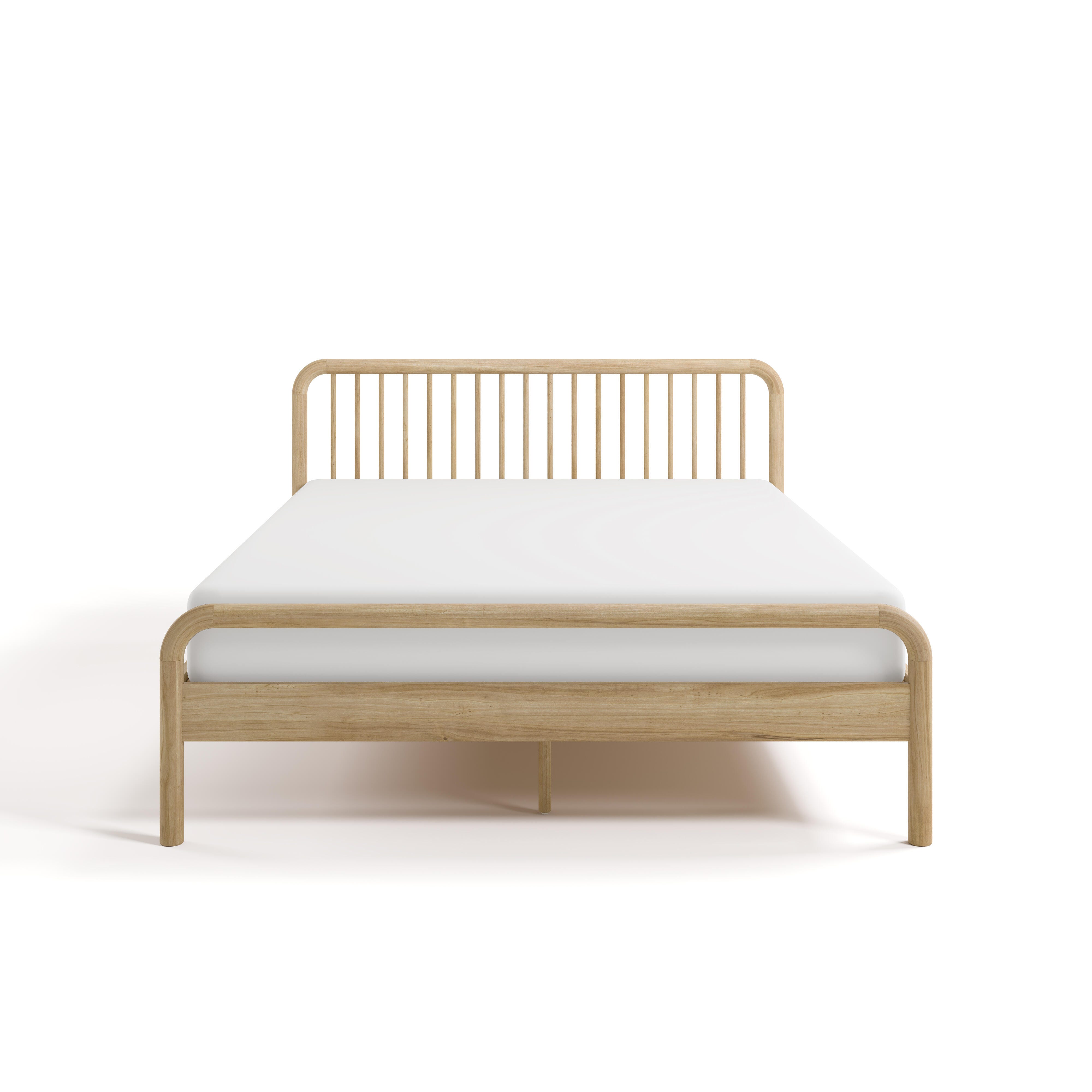 Storkcraft Porto Queen Open Frame Bed, Natural, large