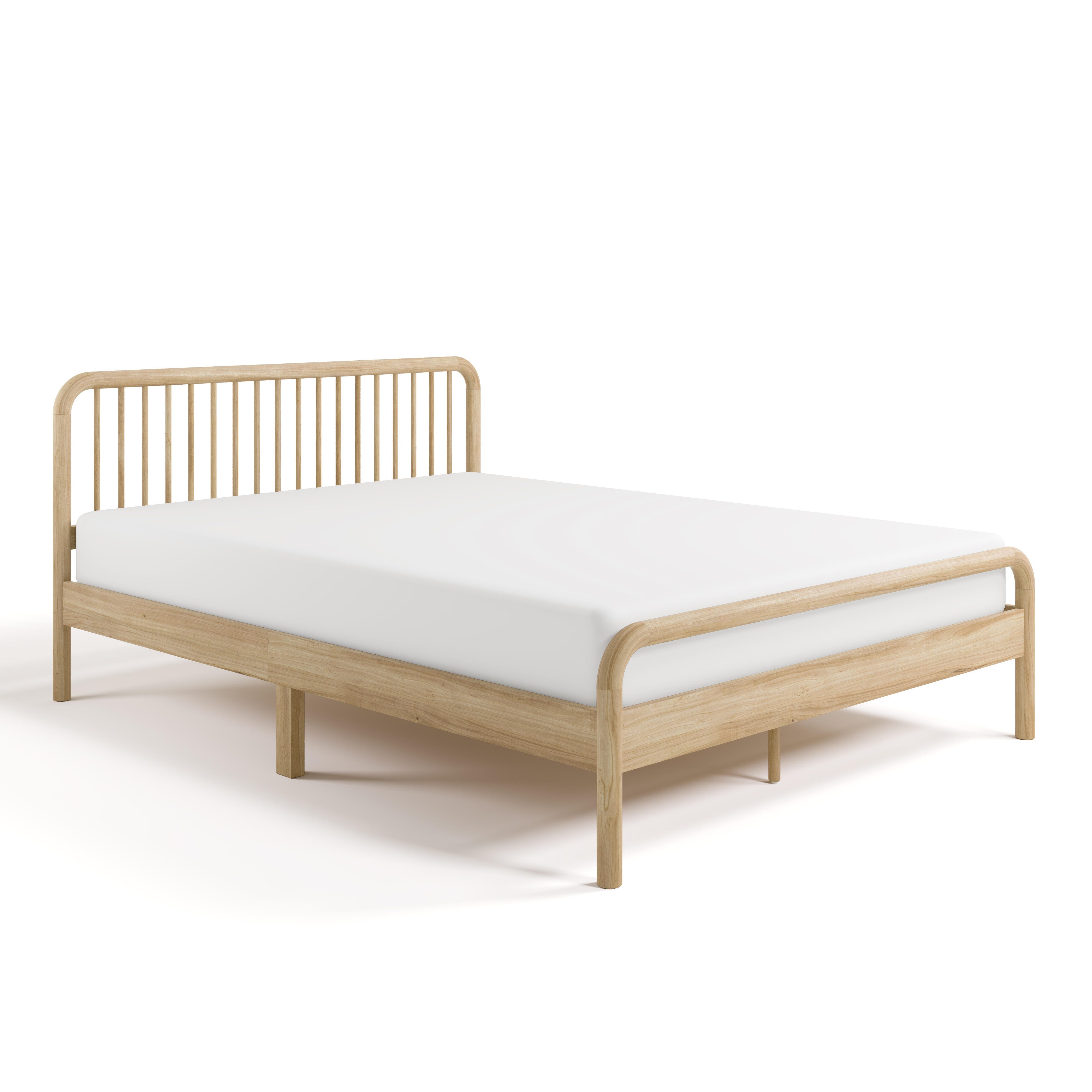 Storkcraft Porto Queen Open Frame Bed, Natural, large