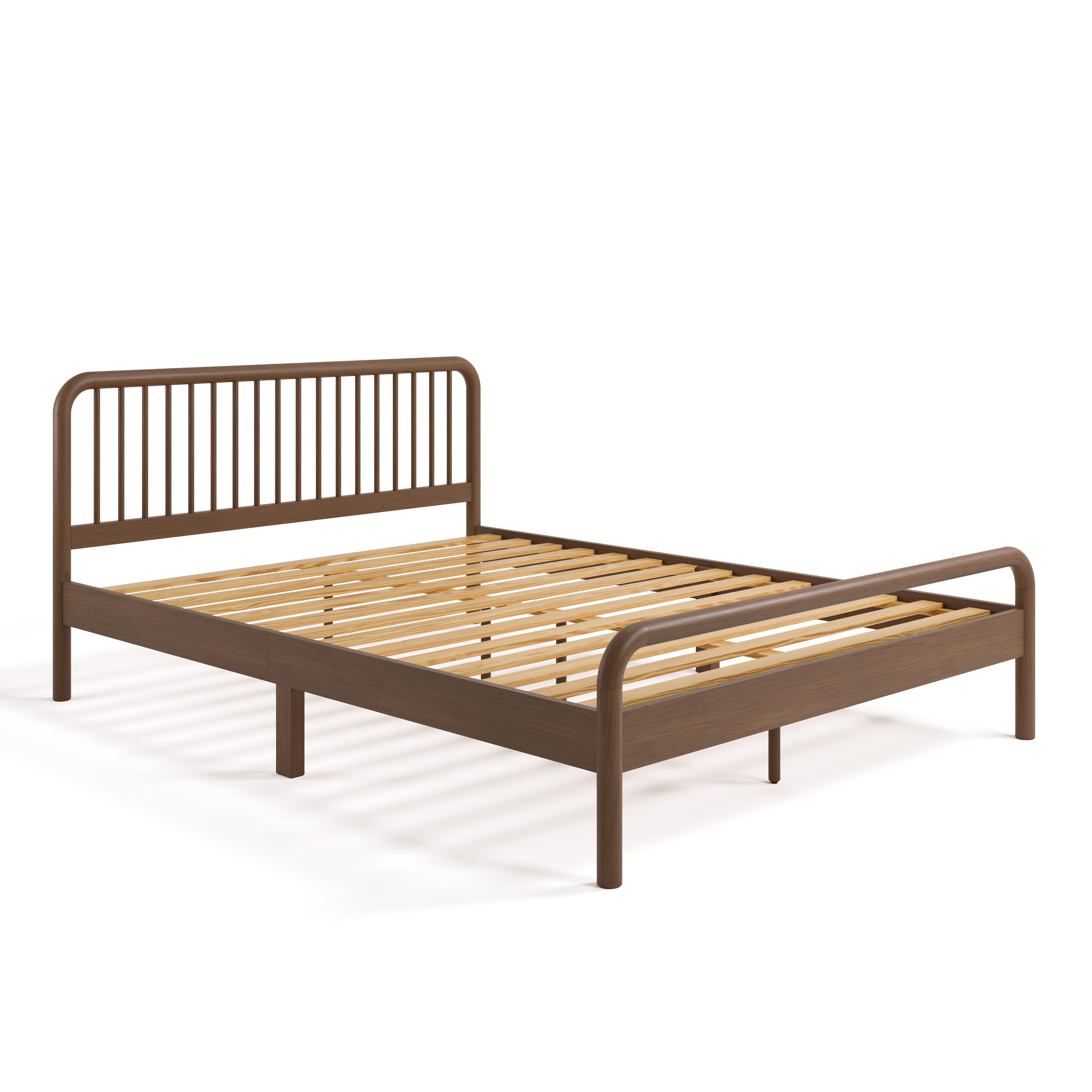 Storkcraft Porto Queen Open Frame Bed, Hazelnut, large