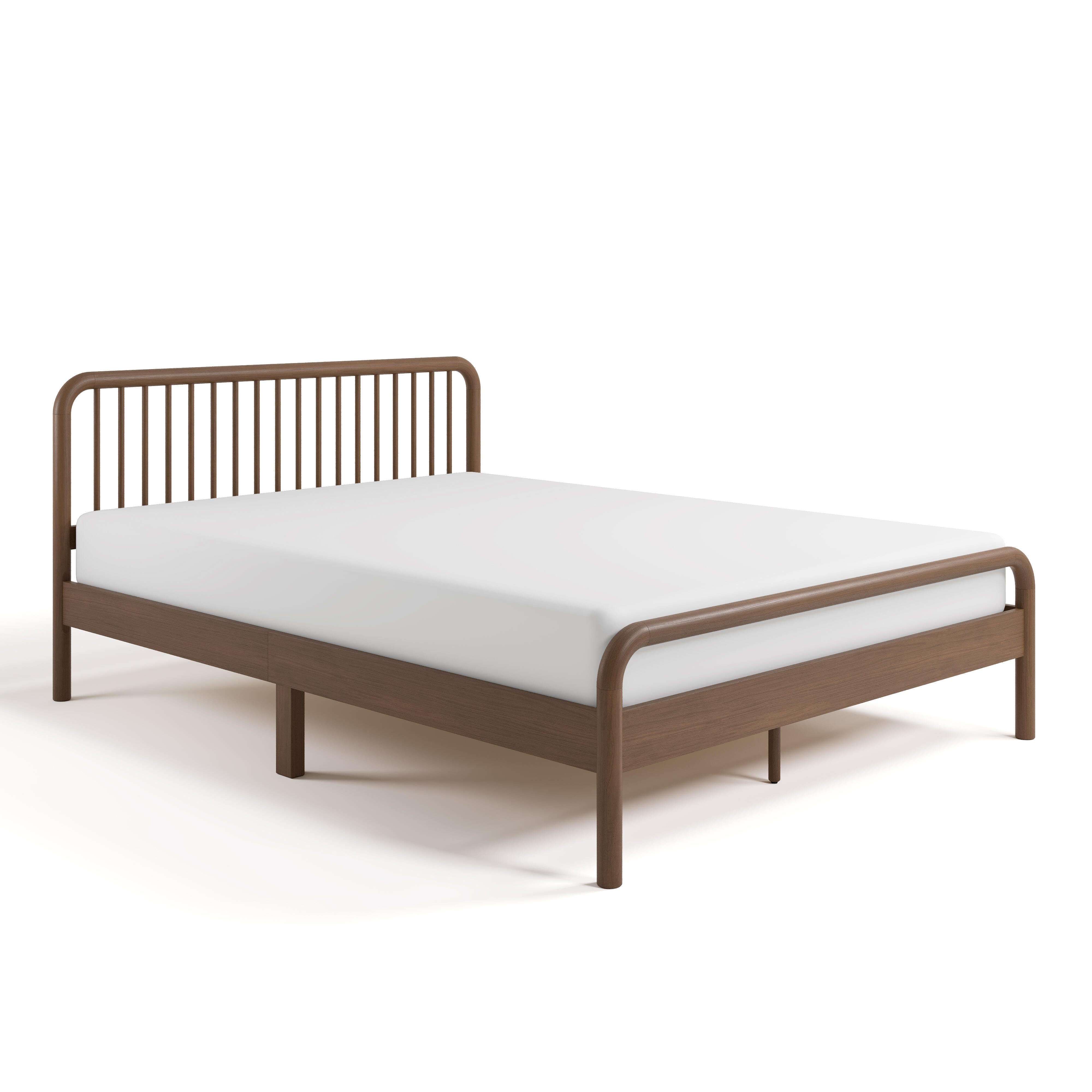 Storkcraft Porto Queen Open Frame Bed, Hazelnut, large