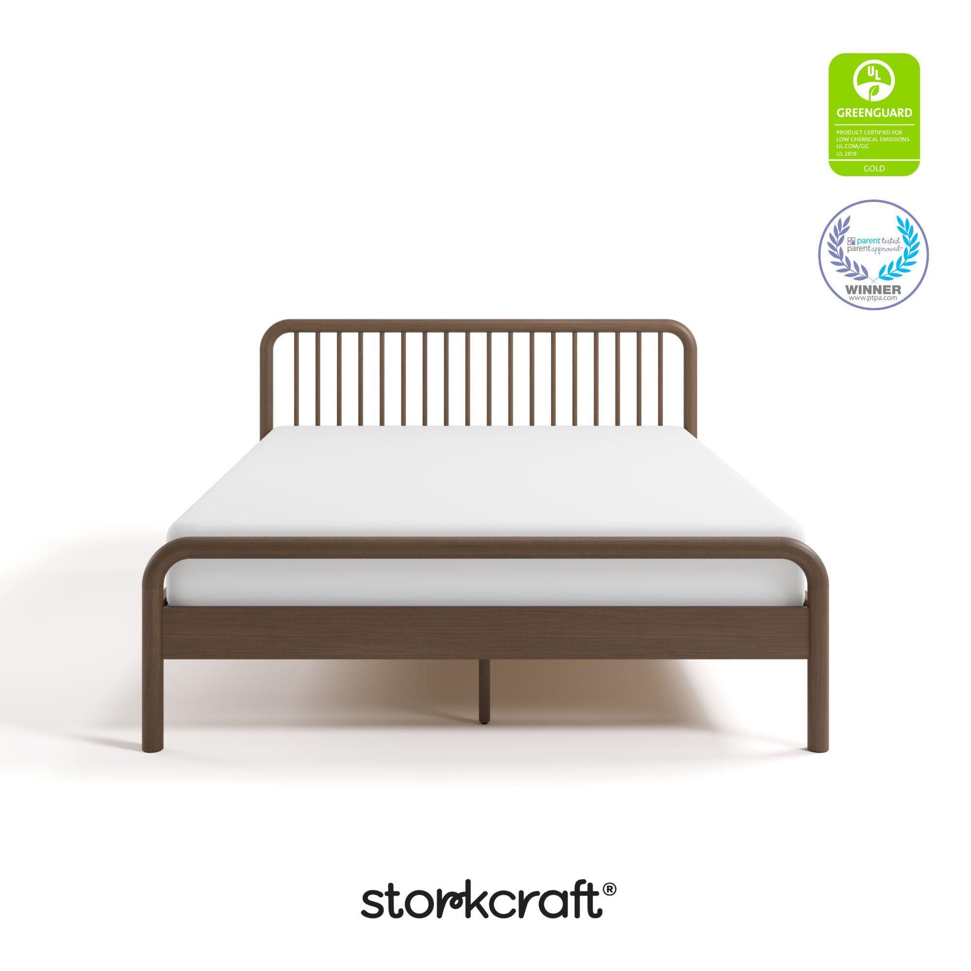 Storkcraft Porto Queen Open Frame Bed, Hazelnut, large