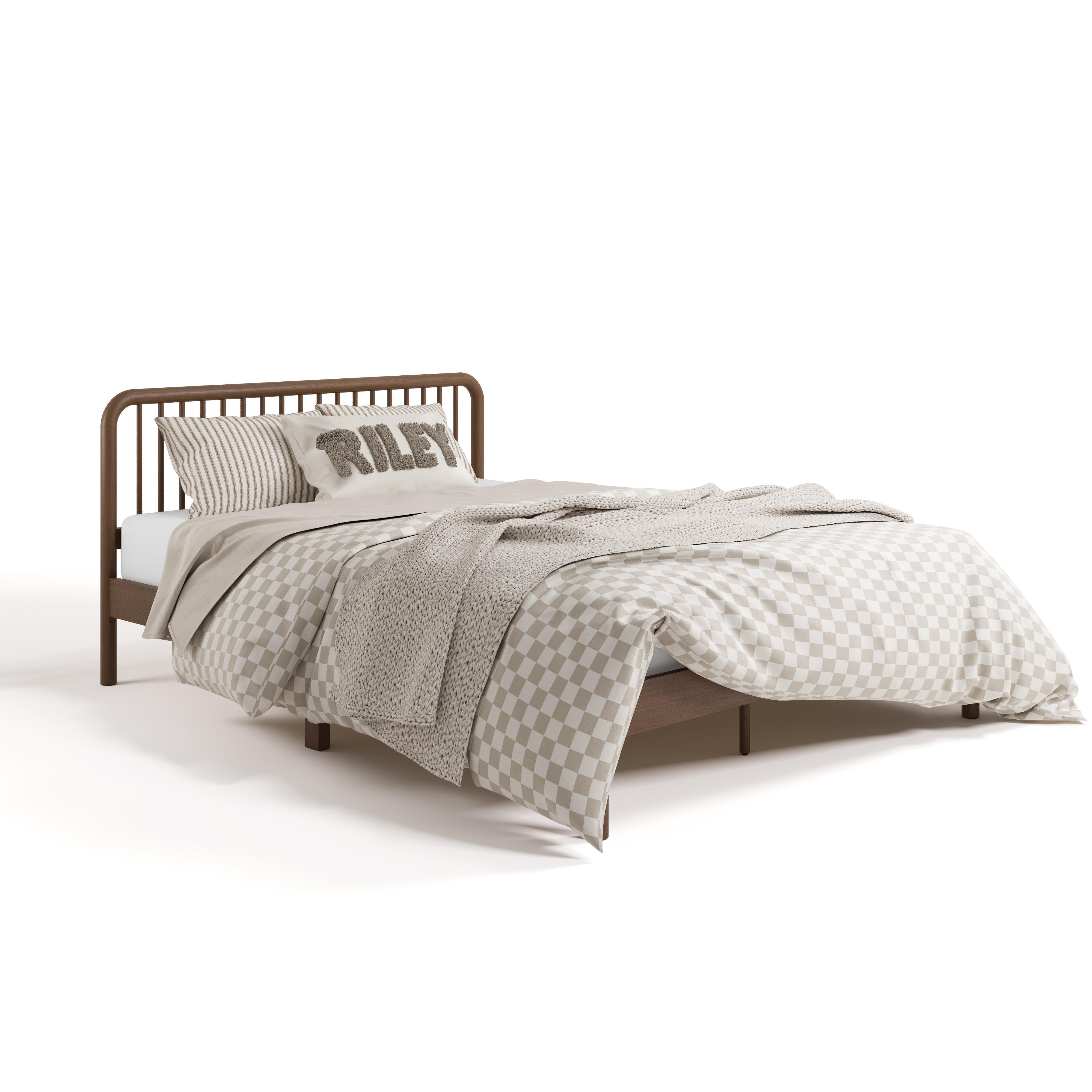Storkcraft Porto Queen Open Frame Bed, Hazelnut, large