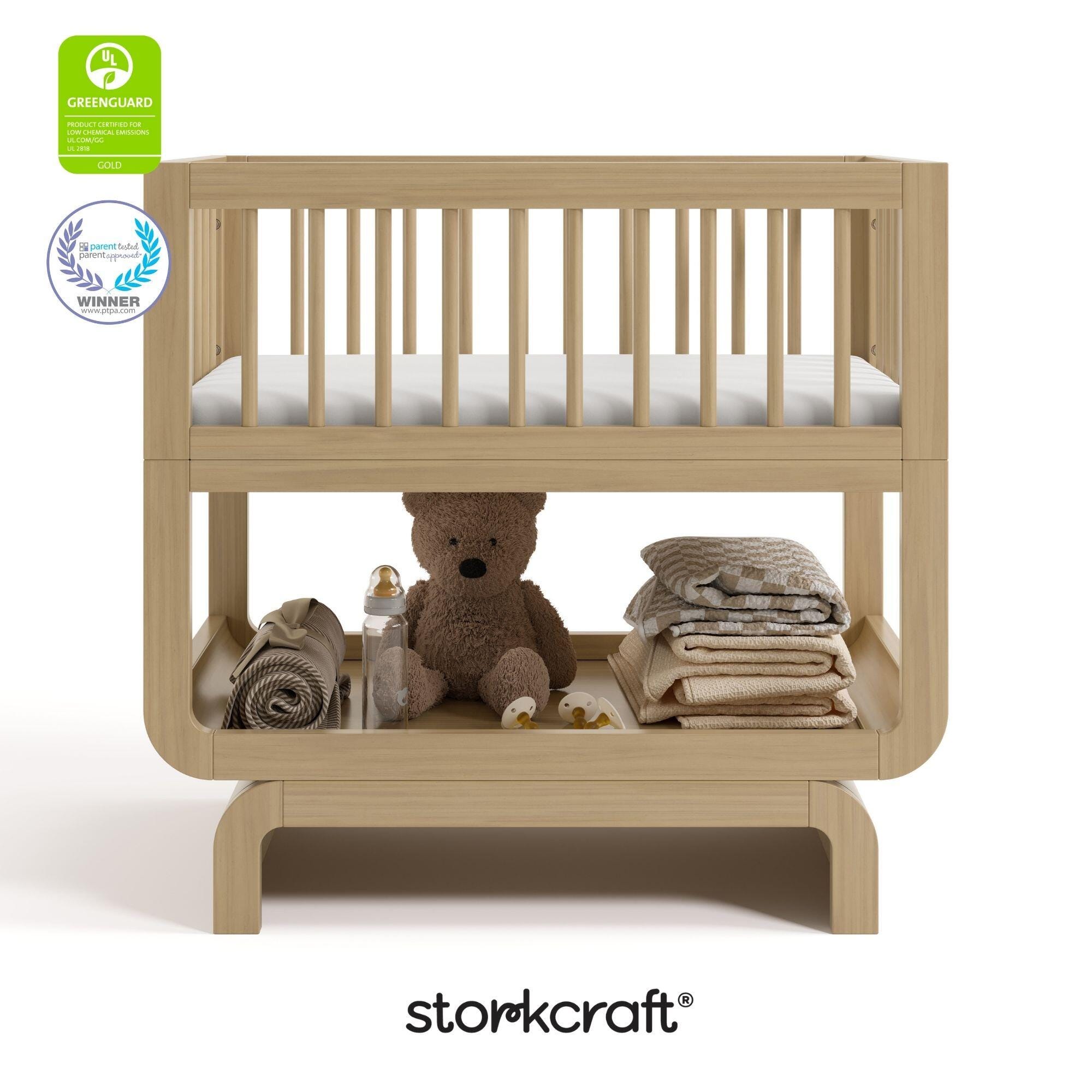 Storkcraft Santorini 3-in-1 Convertible Bassinet, Driftwood, large