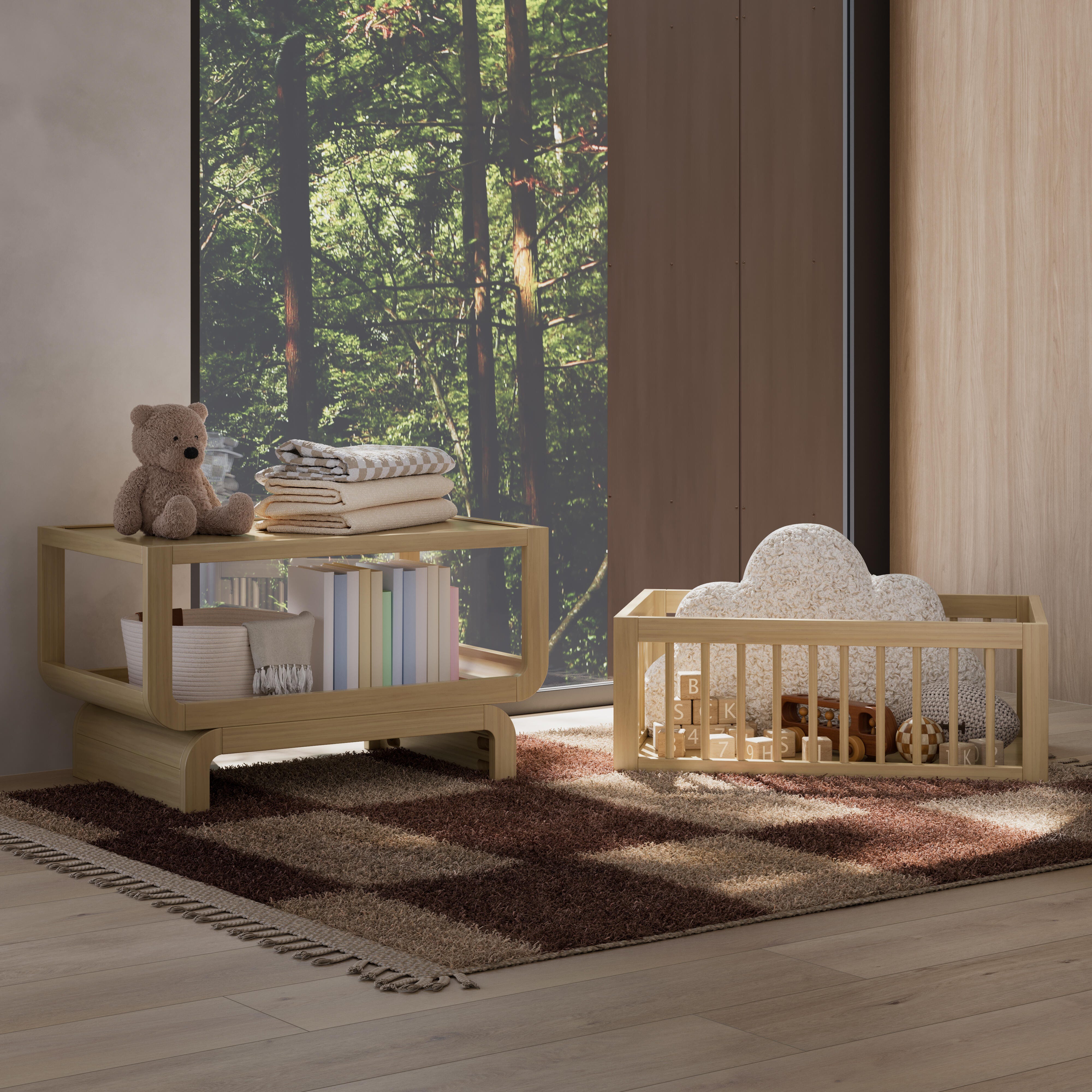 Storkcraft Santorini 3-in-1 Convertible Bassinet, Driftwood, large