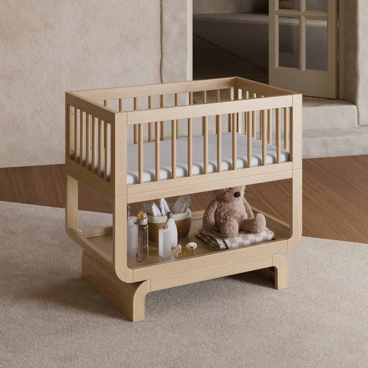 Storkcraft Santorini 3-in-1 Convertible Bassinet, Driftwood, large