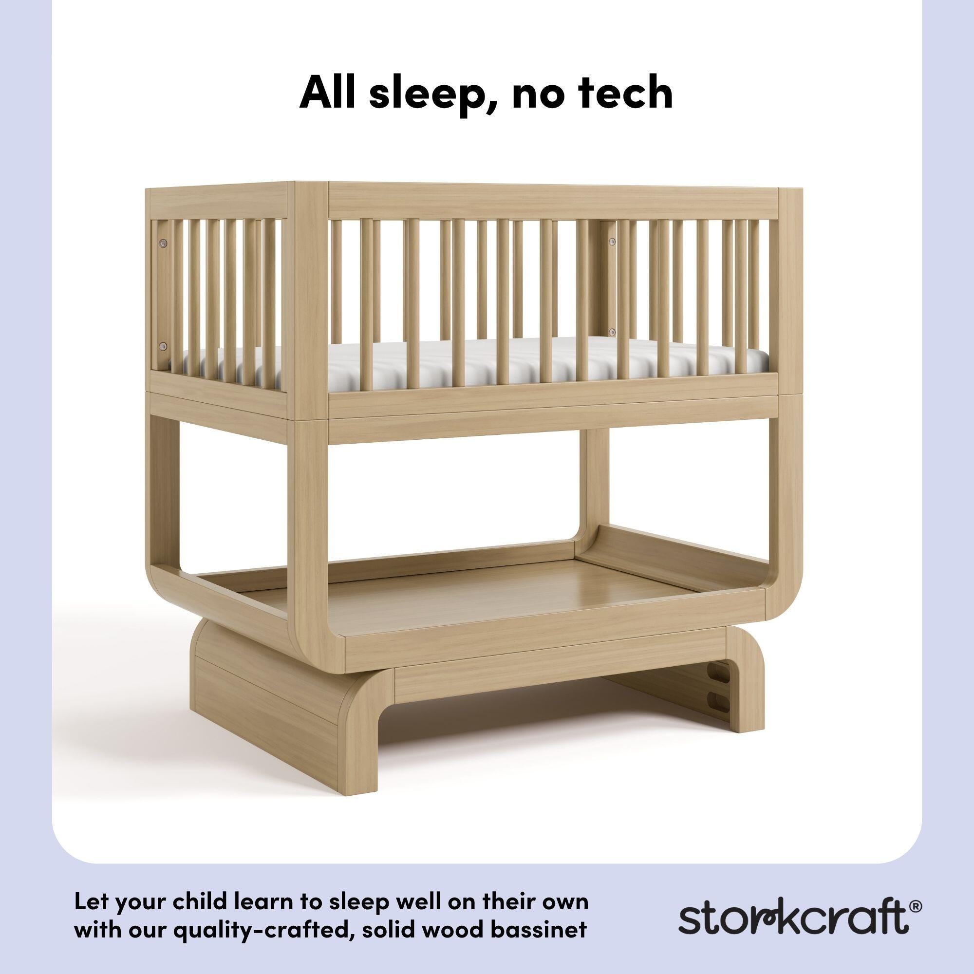 Storkcraft Santorini 3-in-1 Convertible Bassinet, Driftwood, large