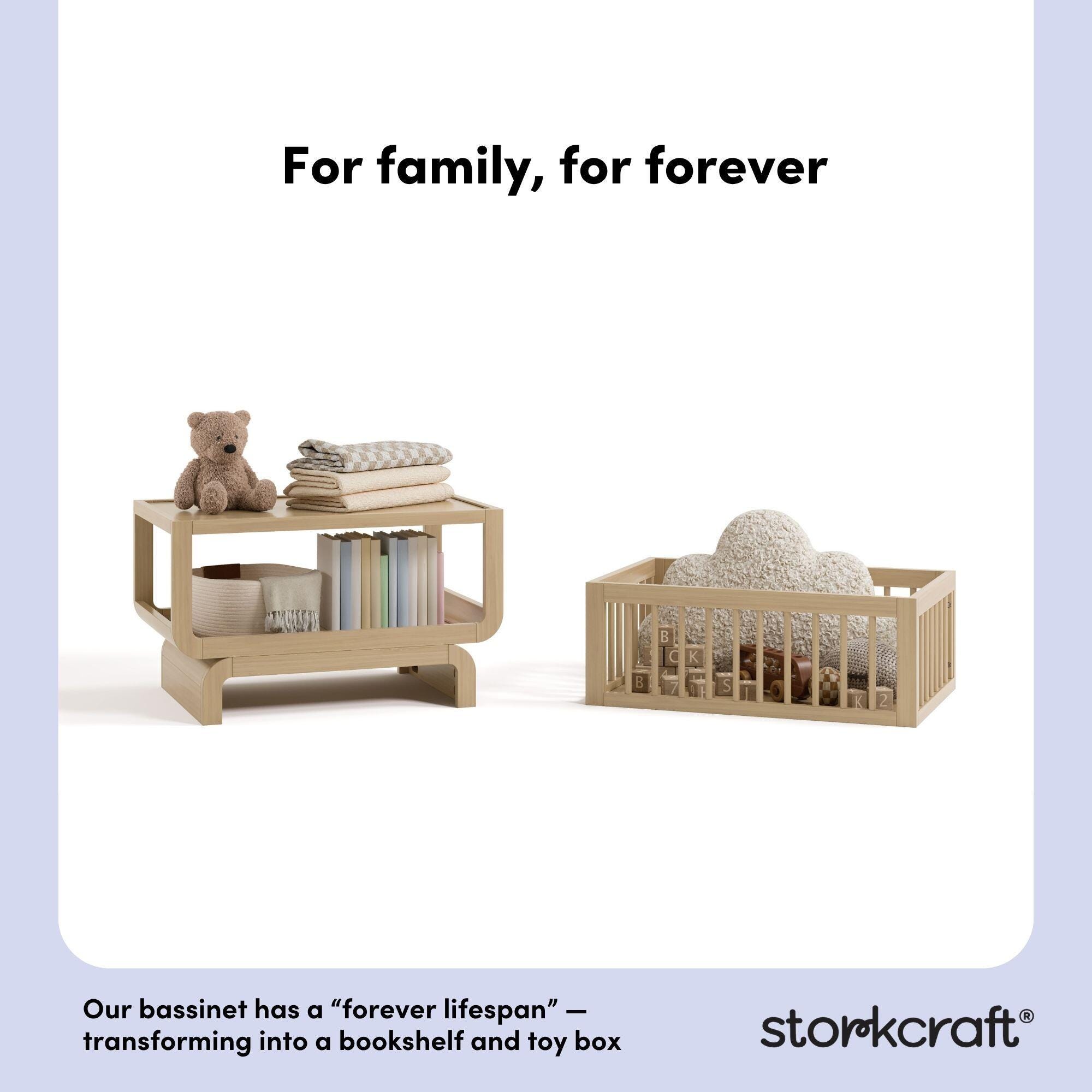 Storkcraft Santorini 3-in-1 Convertible Bassinet, Driftwood, large