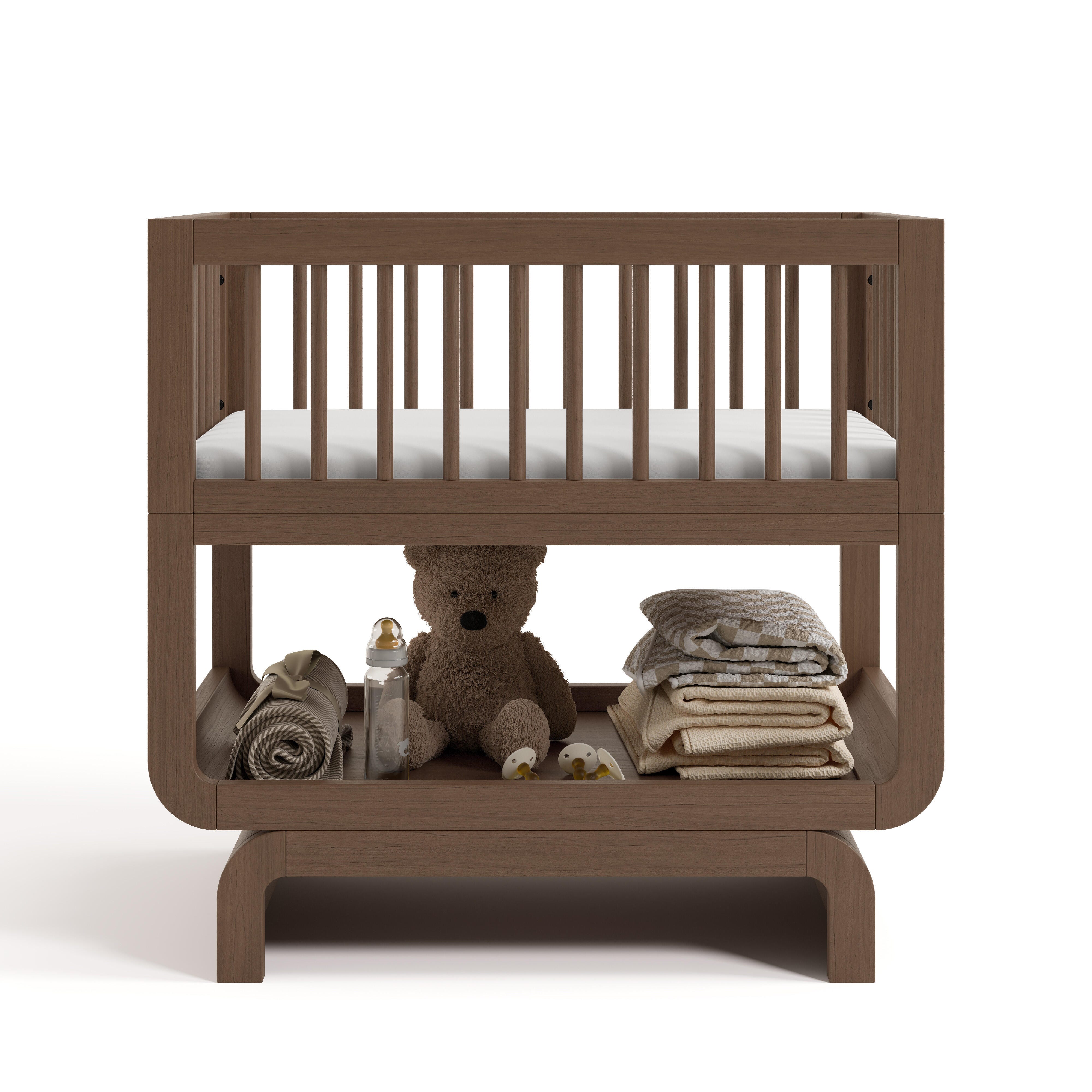 Storkcraft Santorini 3-in-1 Convertible Bassinet, Hazelnut, large