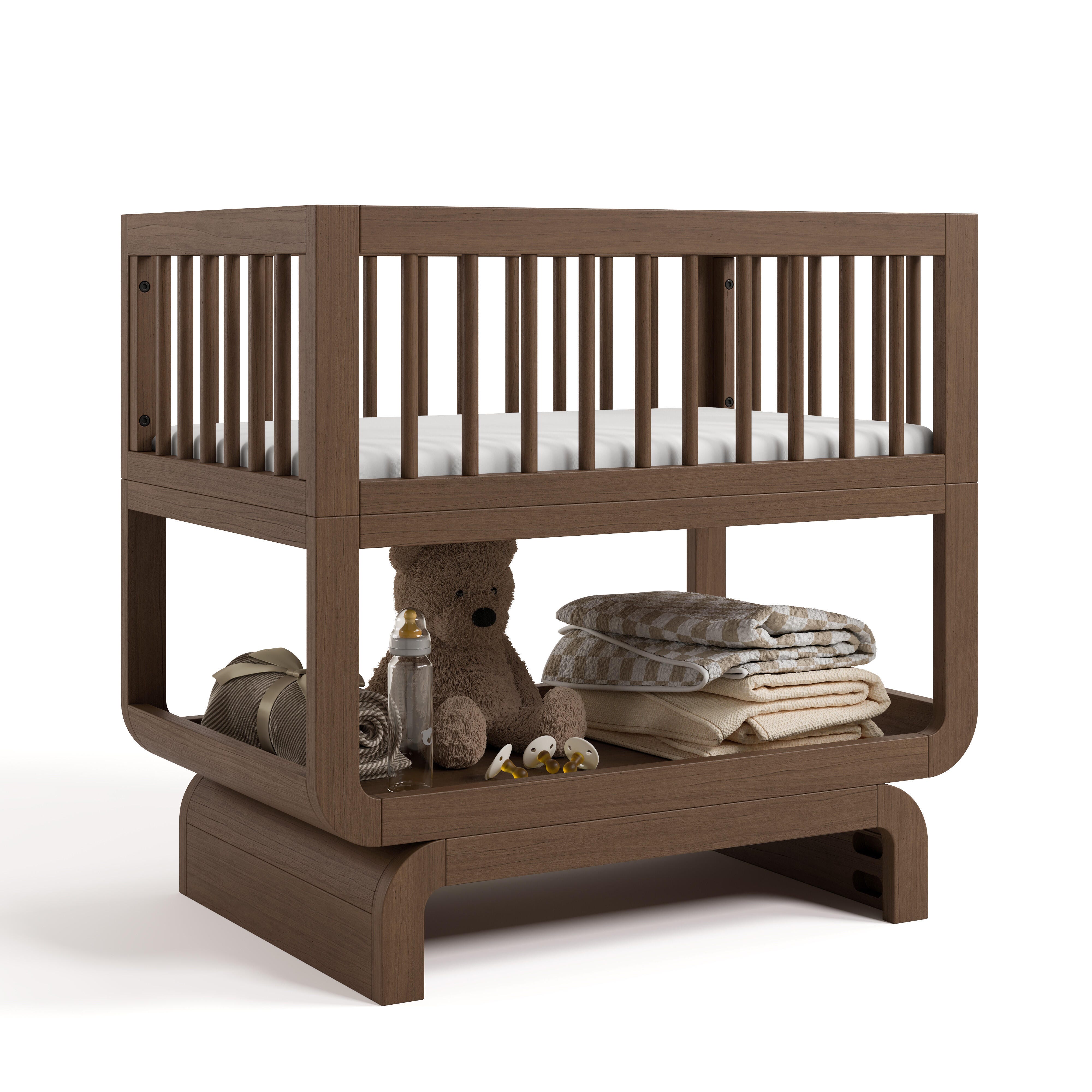 Storkcraft Santorini 3-in-1 Convertible Bassinet, Hazelnut, large