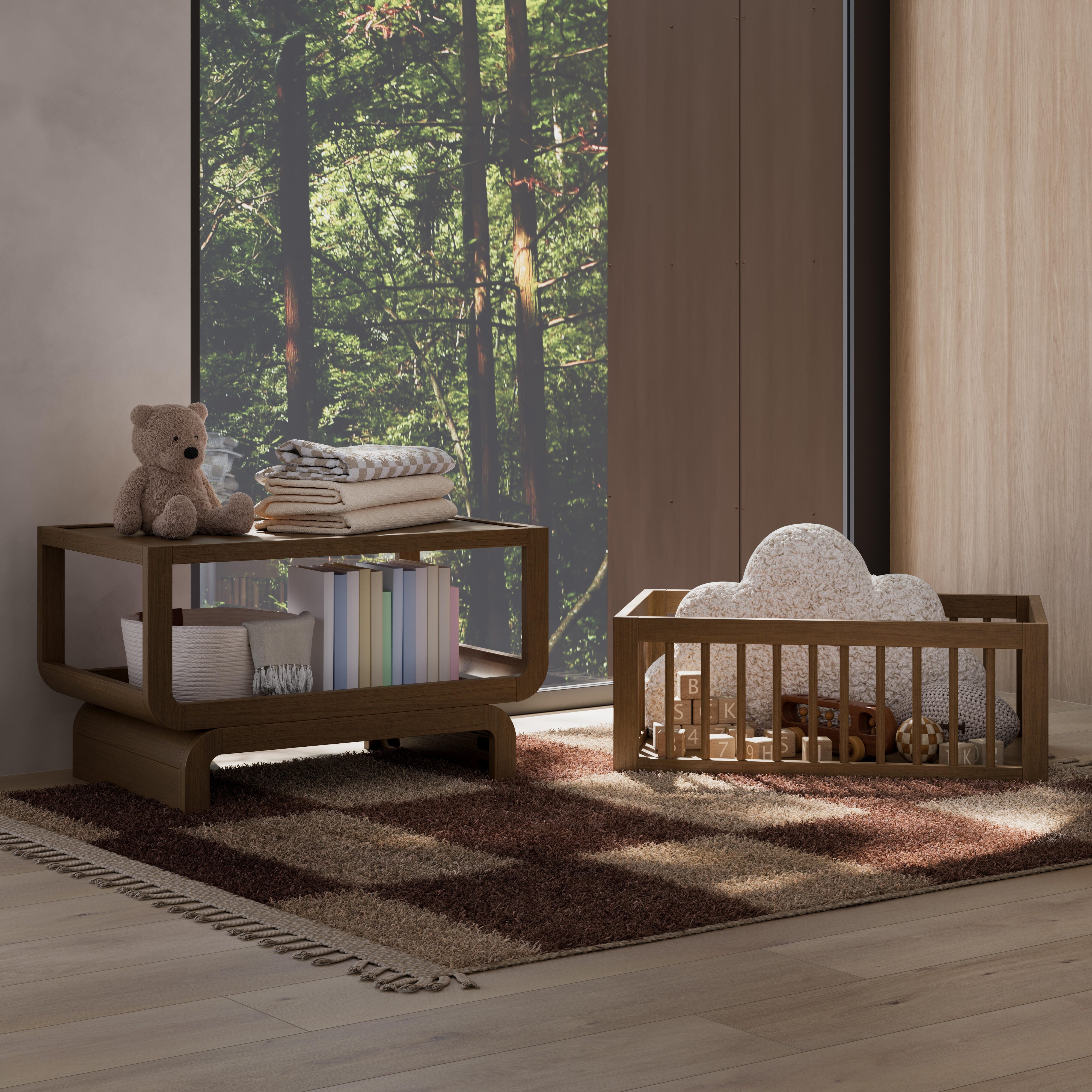 Storkcraft Santorini 3-in-1 Convertible Bassinet, Hazelnut, large