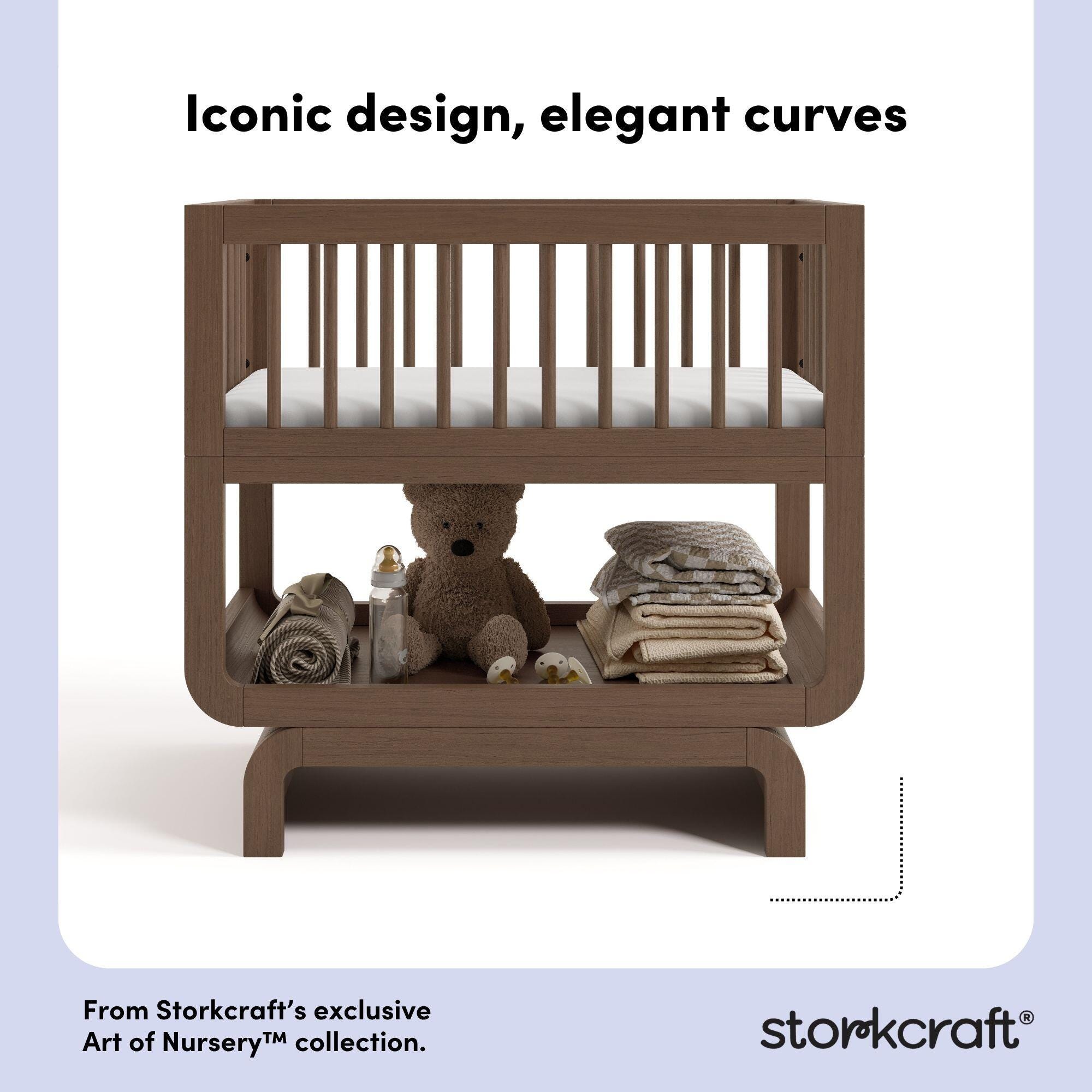 Storkcraft Santorini 3-in-1 Convertible Bassinet, Hazelnut, large
