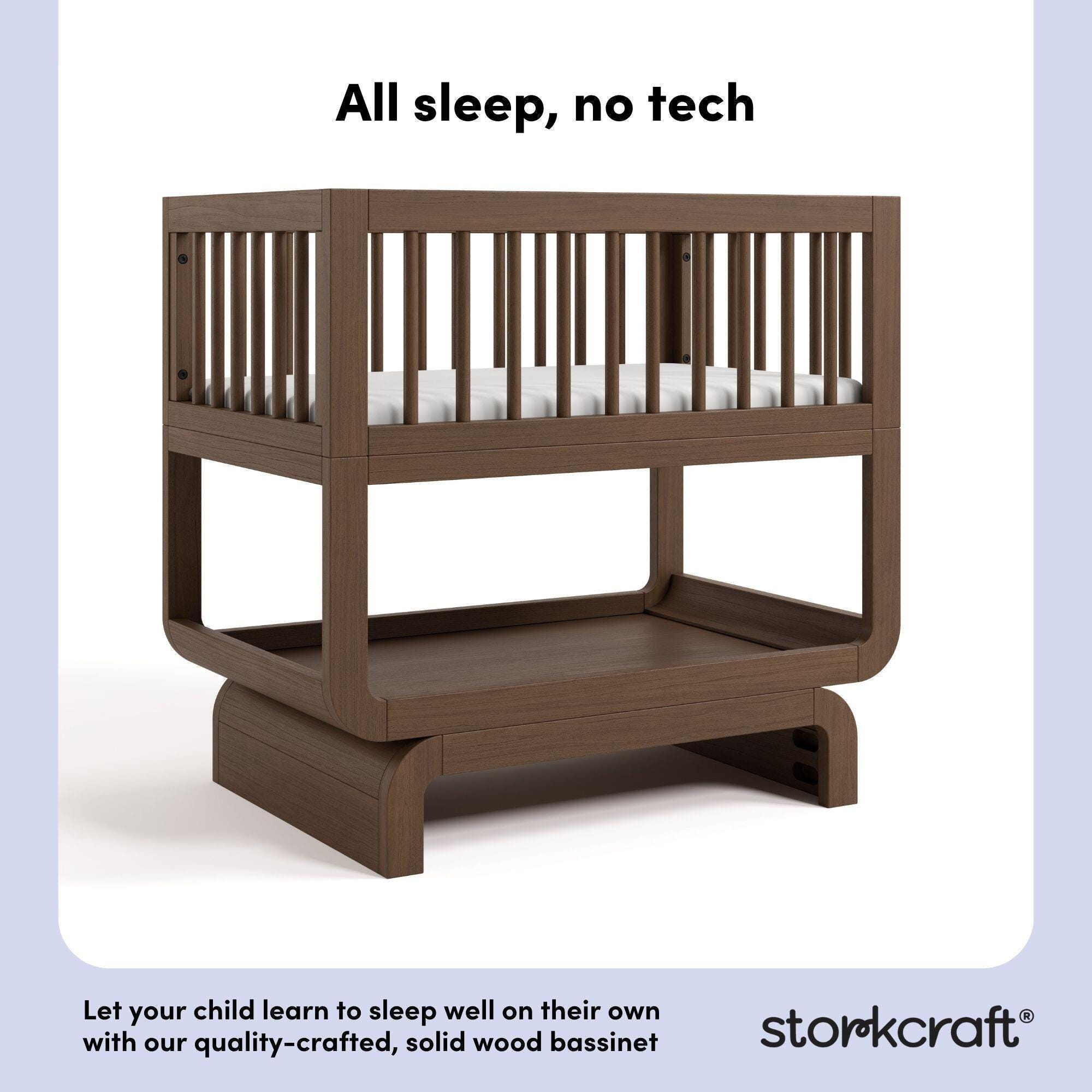 Storkcraft Santorini 3-in-1 Convertible Bassinet, Hazelnut, large