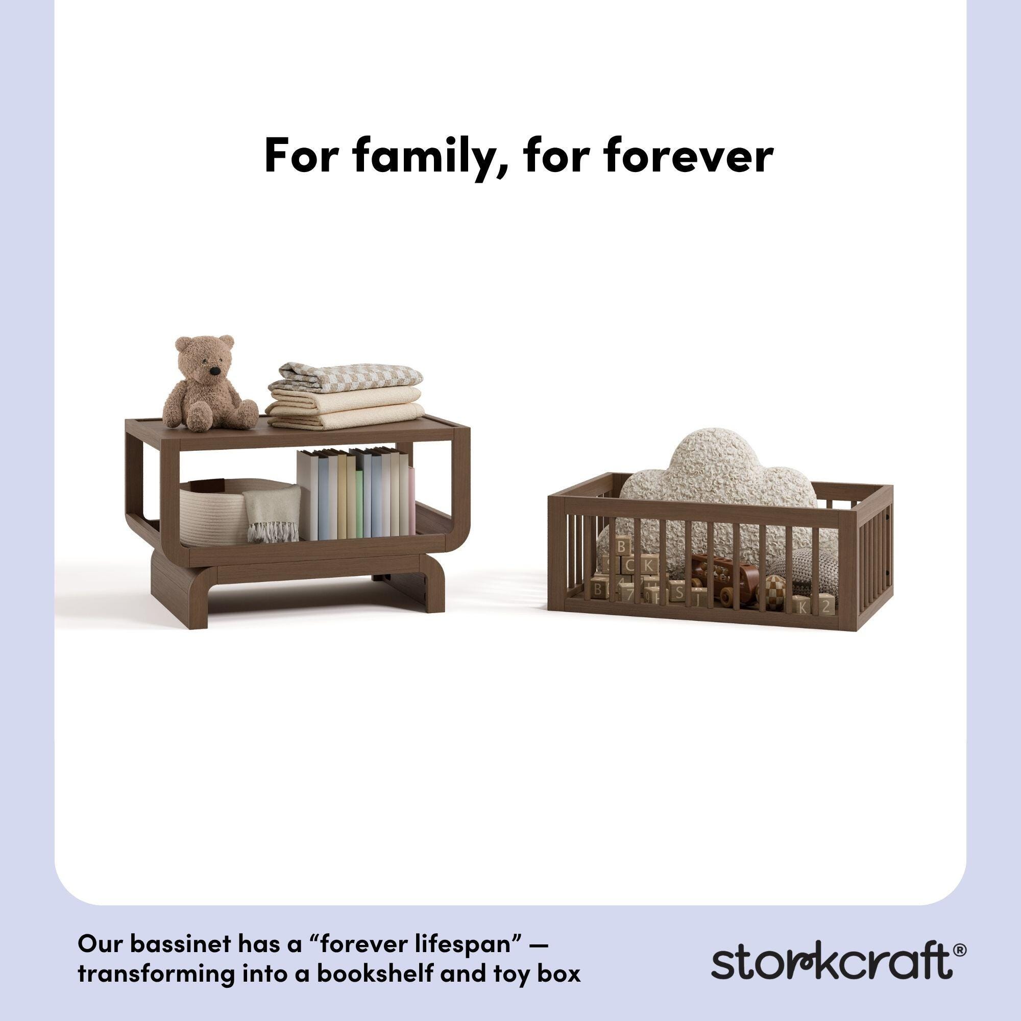 Storkcraft Santorini 3-in-1 Convertible Bassinet, Hazelnut, large